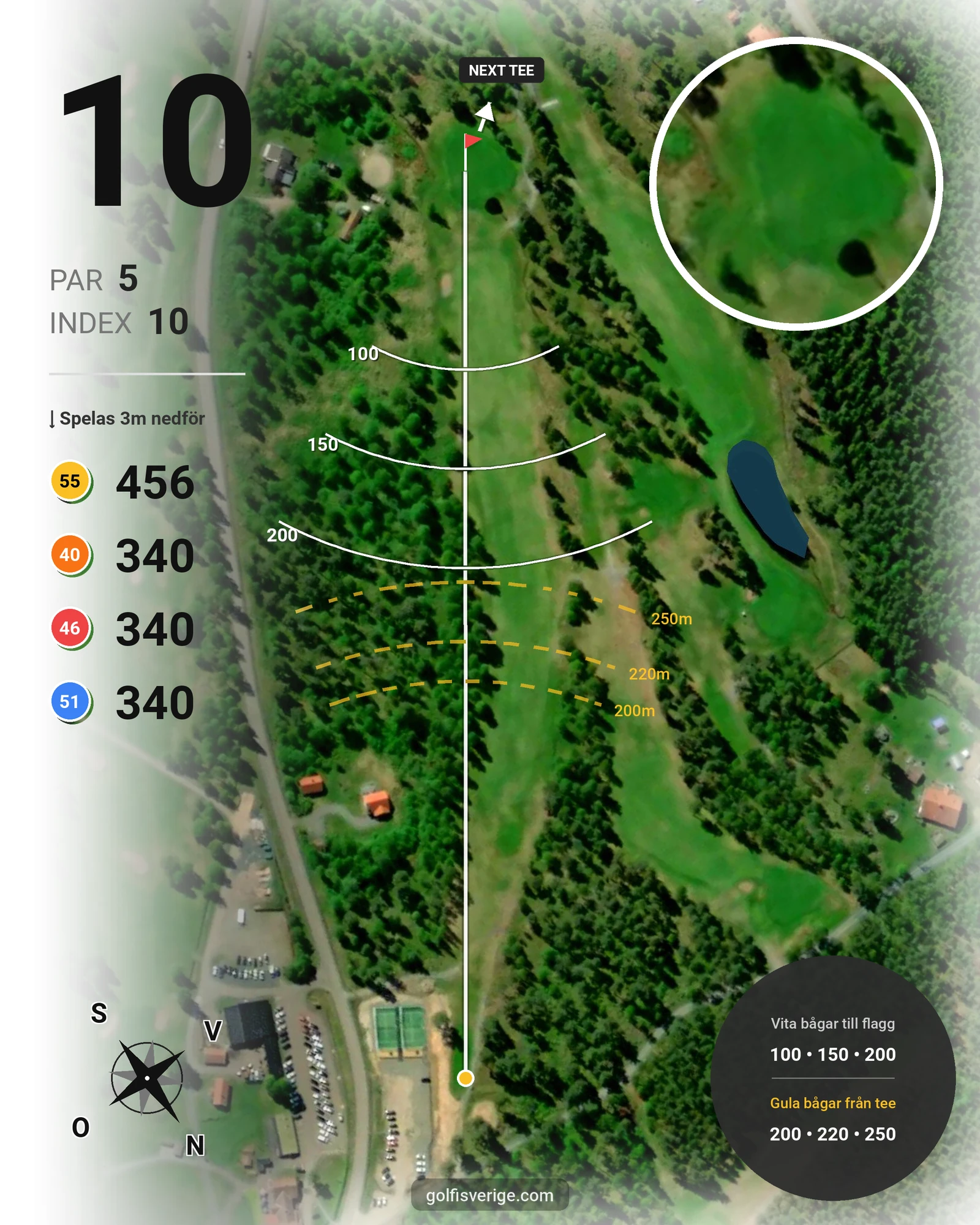 Banguide Hagge GK 1-18 hål 10 karta