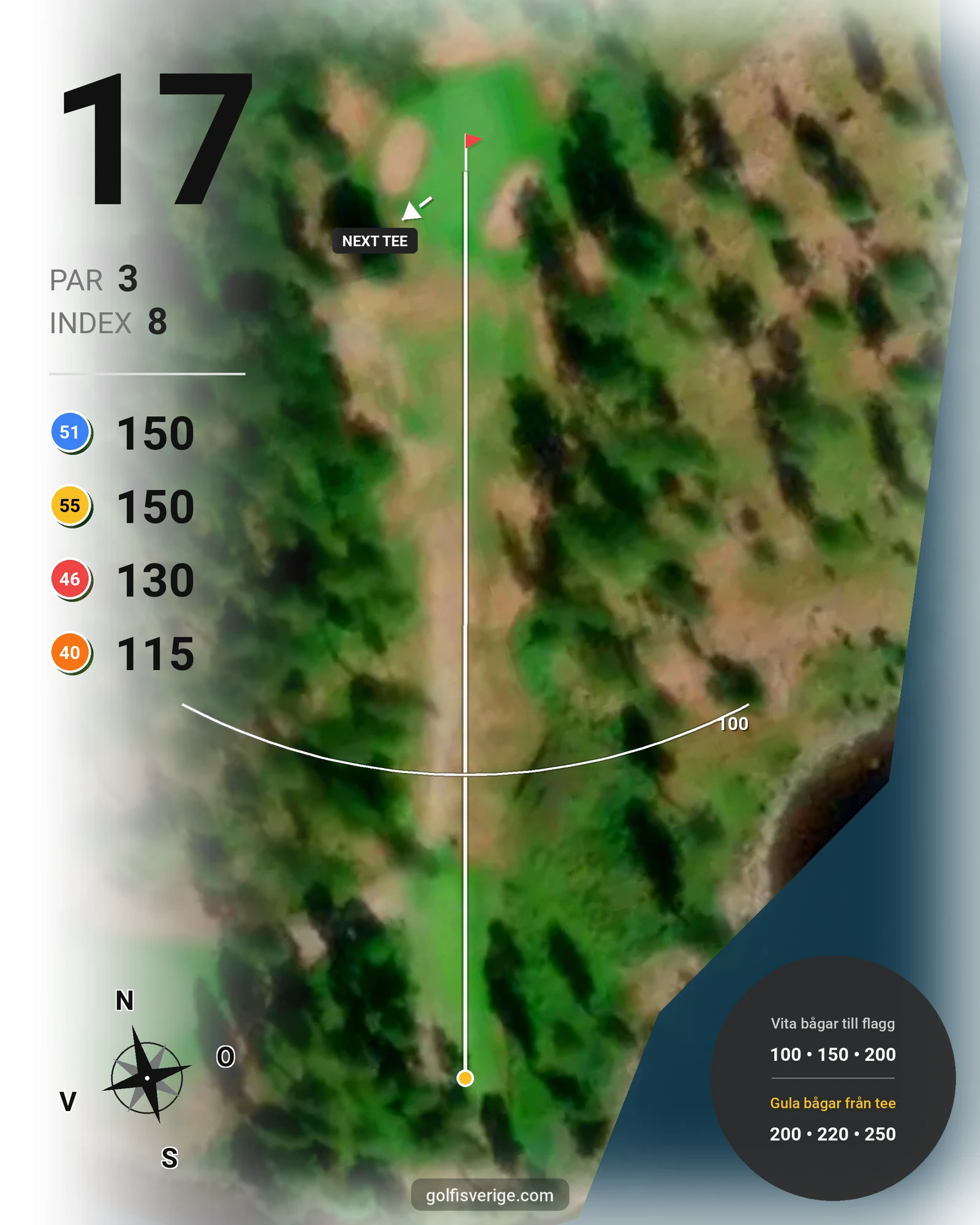 Banguide Hagge GK 1-18 hål 17 karta