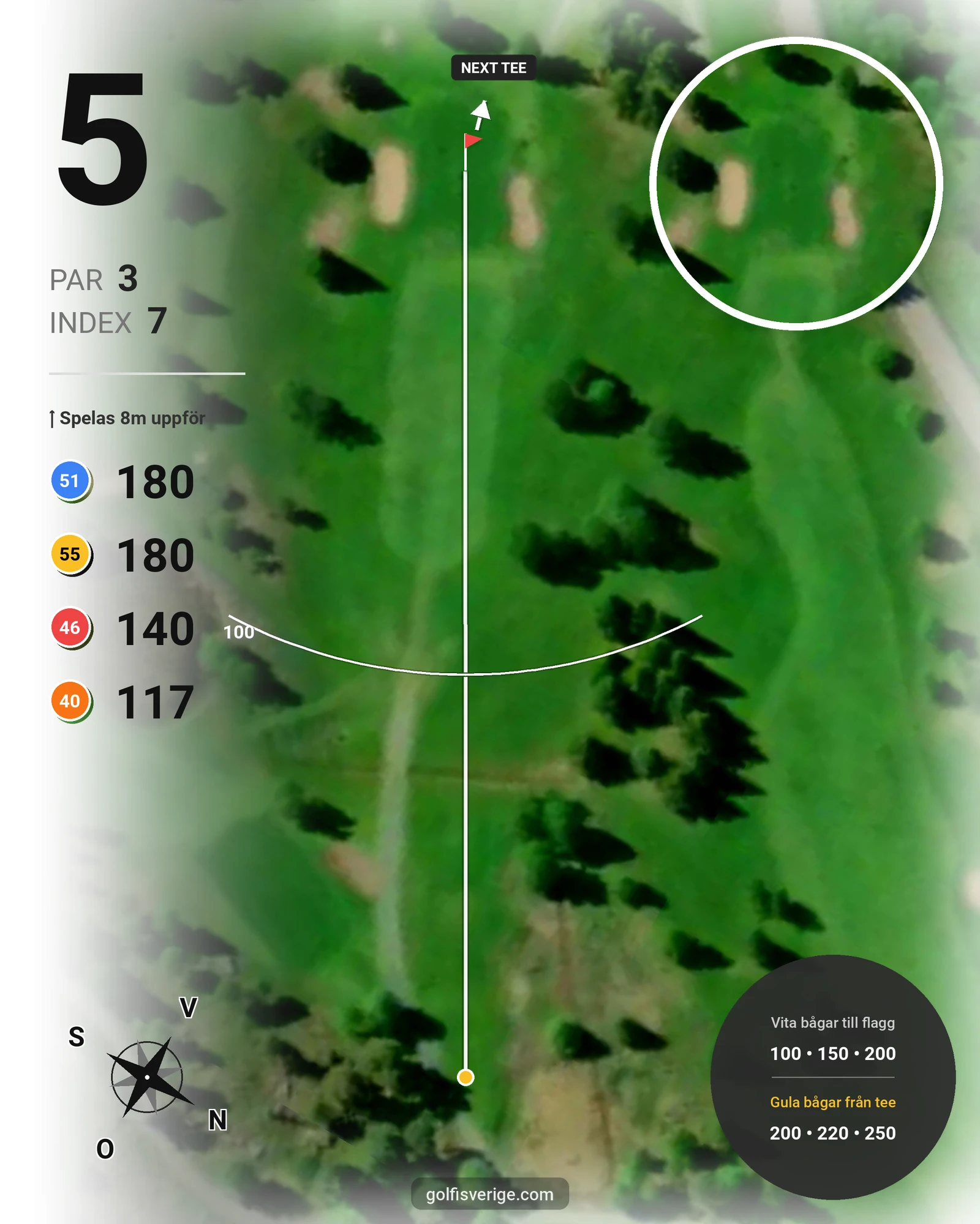 Banguide Hagge GK 1-18 hål 5 karta