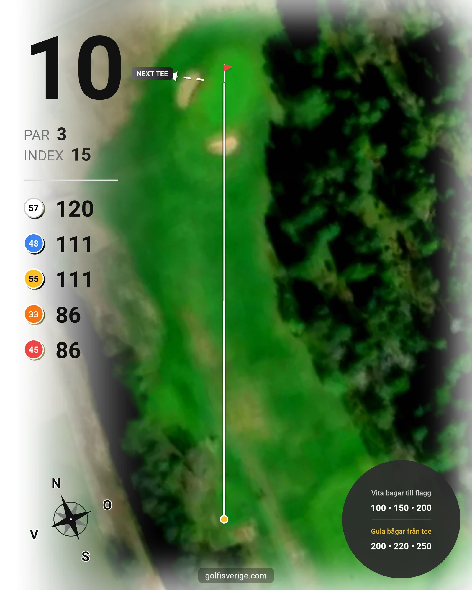 Banguide Hallstavik Golfklubb på Hallstaviks Golfklubb - Hål 10 karta