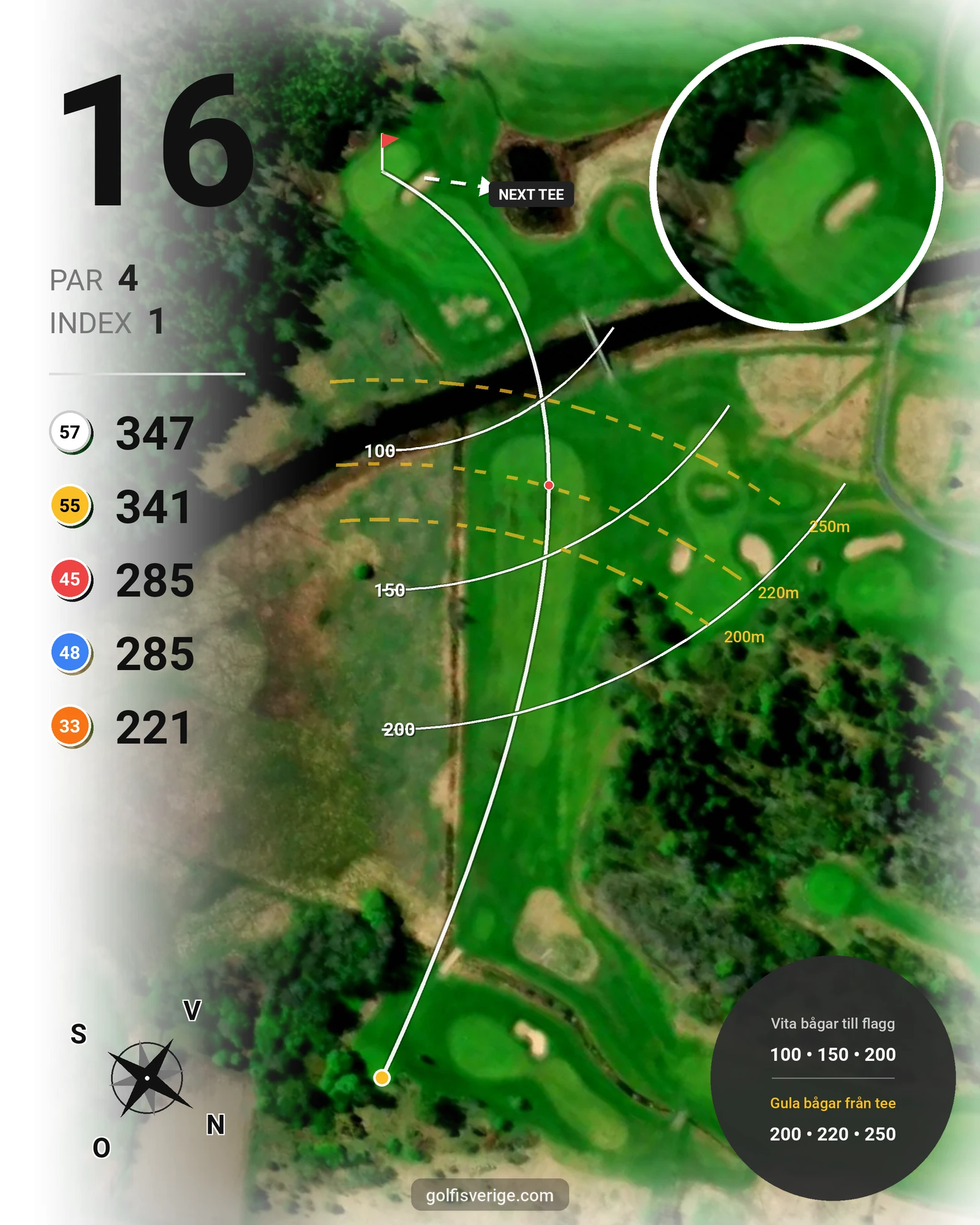 Banguide Hallstavik Golfklubb på Hallstaviks Golfklubb - Hål 16 karta