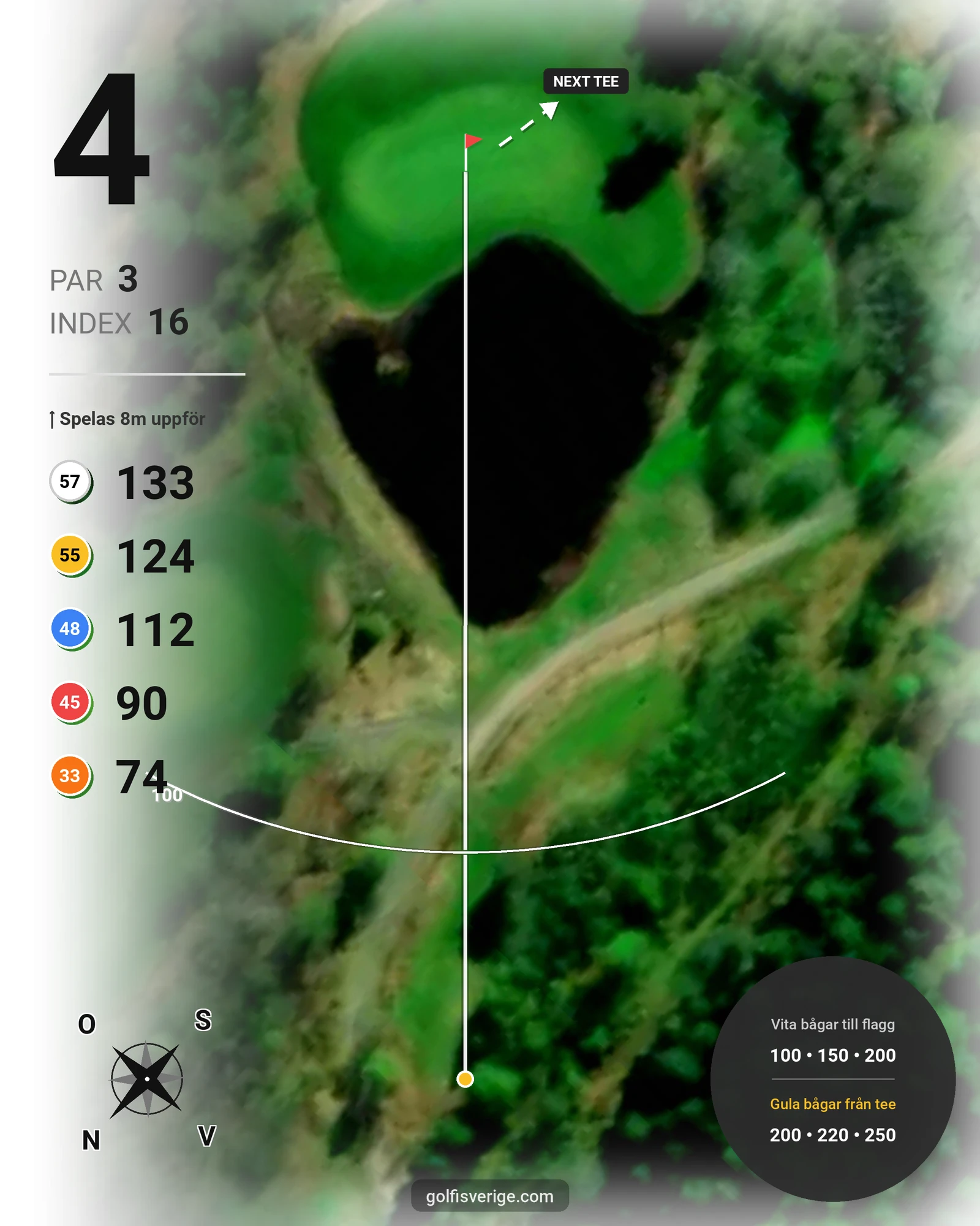 Banguide Hallstavik Golfklubb på Hallstaviks Golfklubb - Hål 4 karta