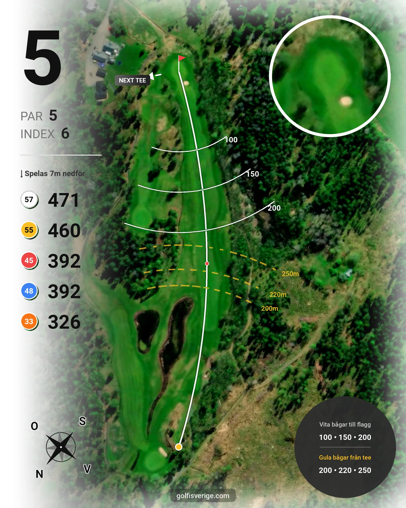 Banguide Hallstavik Golfklubb på Hallstaviks Golfklubb - Hål 5 karta