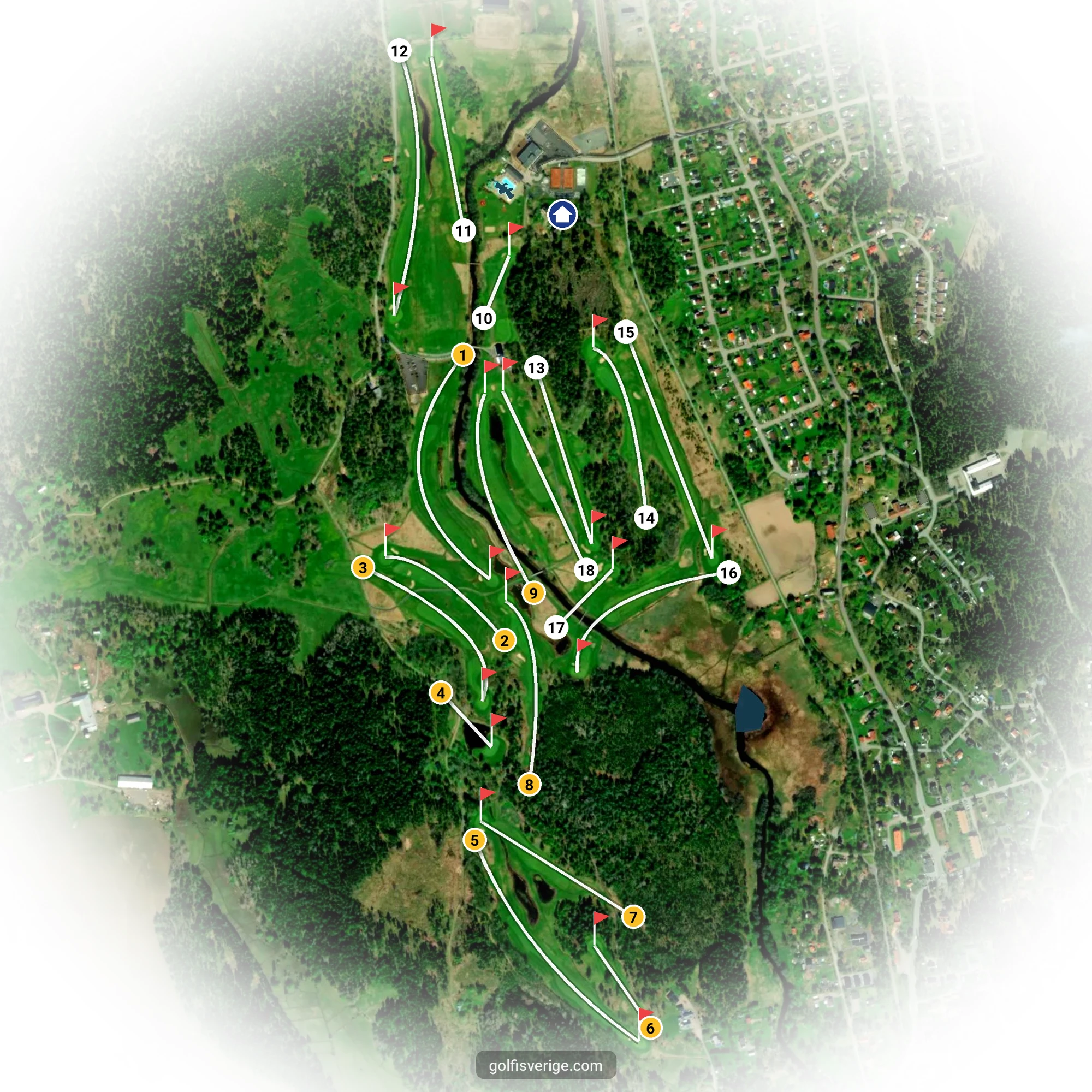 Banguide för Hallstavik Golfklubb på Hallstaviks Golfklubb