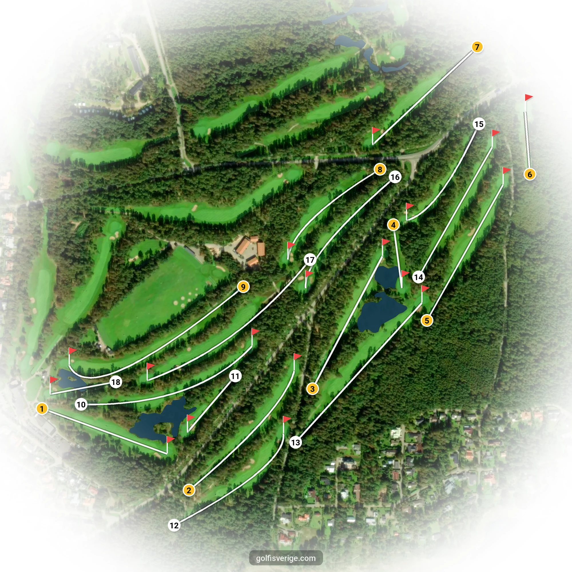 Banguide för 1. Södra Banan på Halmstad Golfklubb