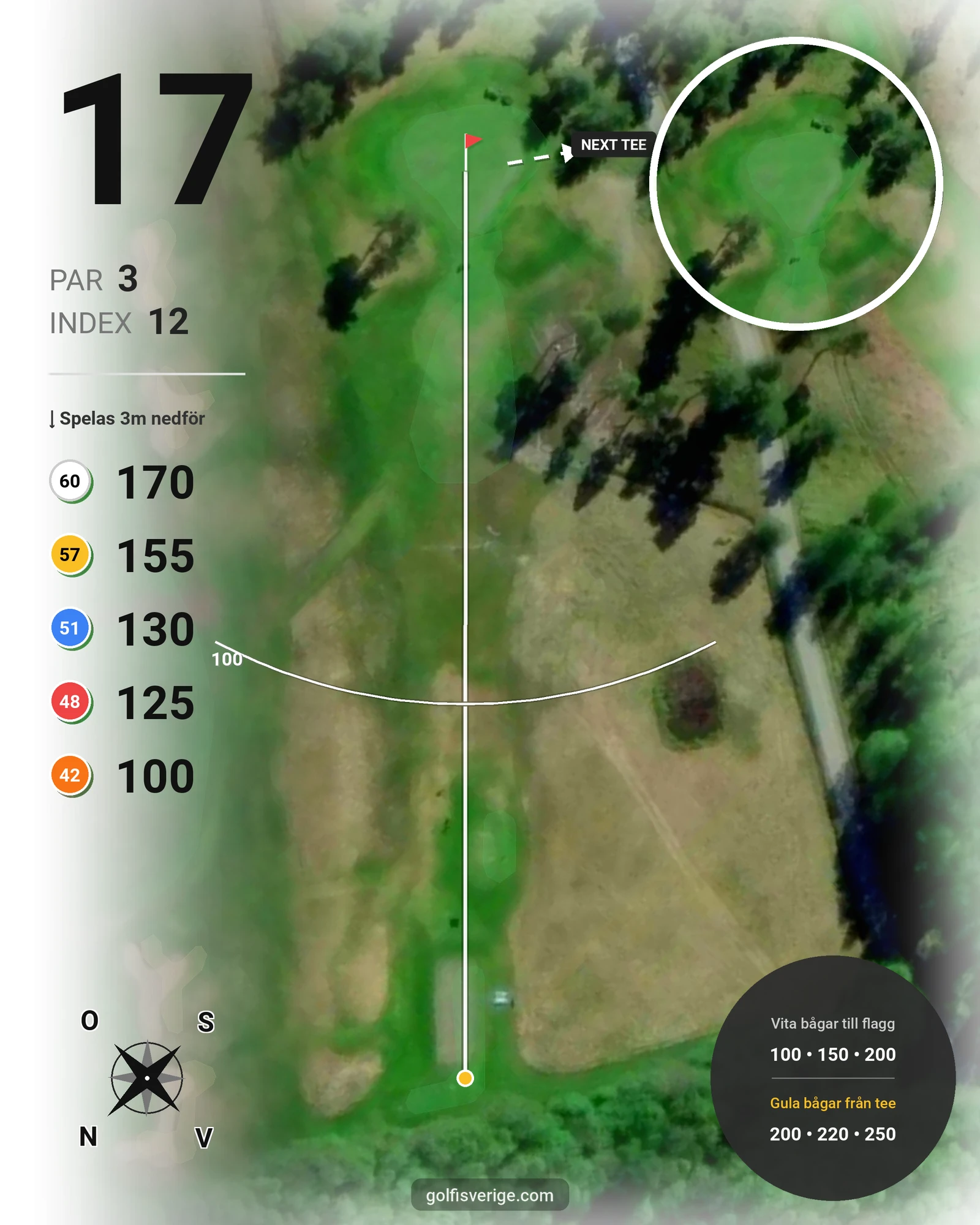 Banguide Hammarö GK 18 hål på Hammarö Golfklubb - Hål 17 karta
