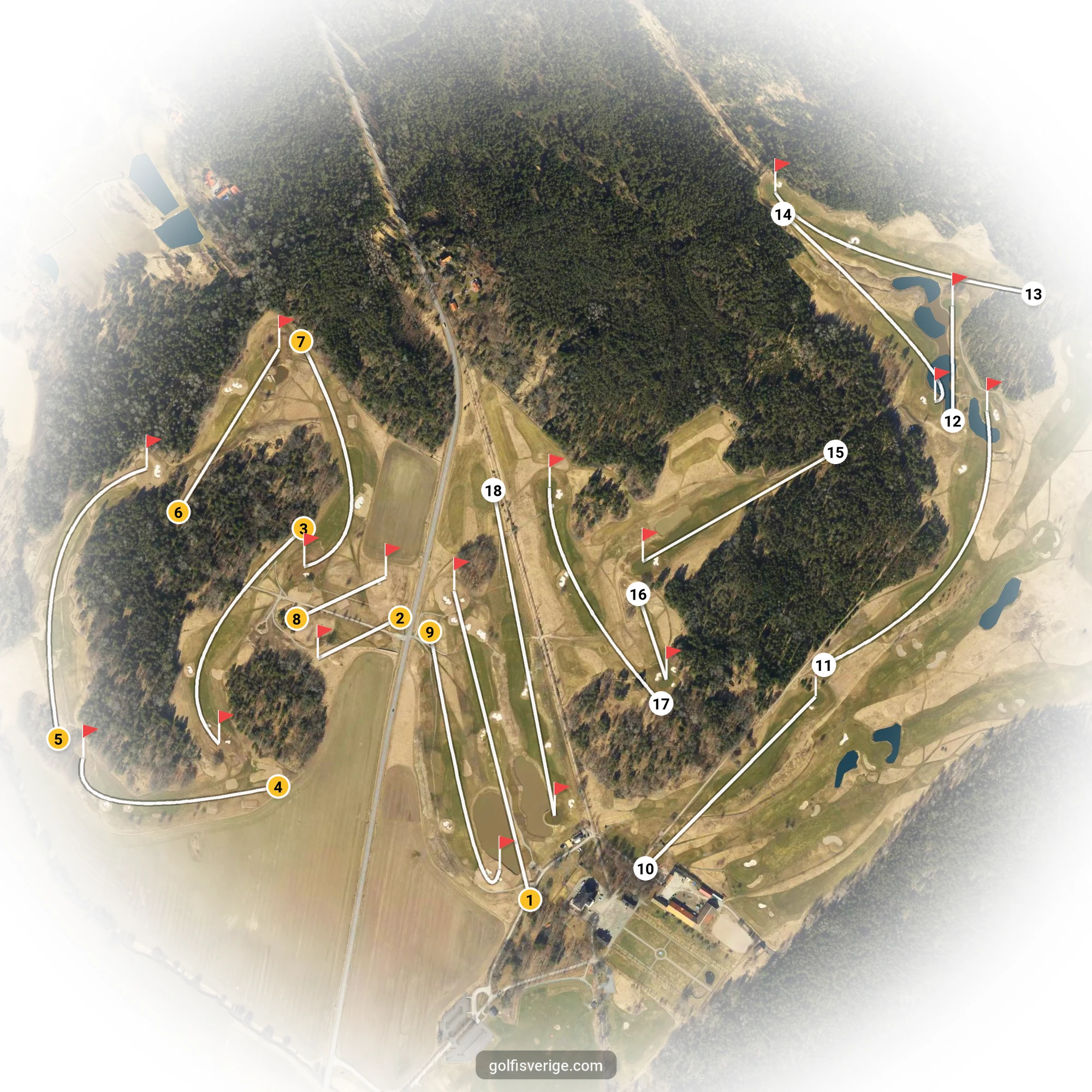 Guía del campo Slottsbanan en Haninge Golf Club