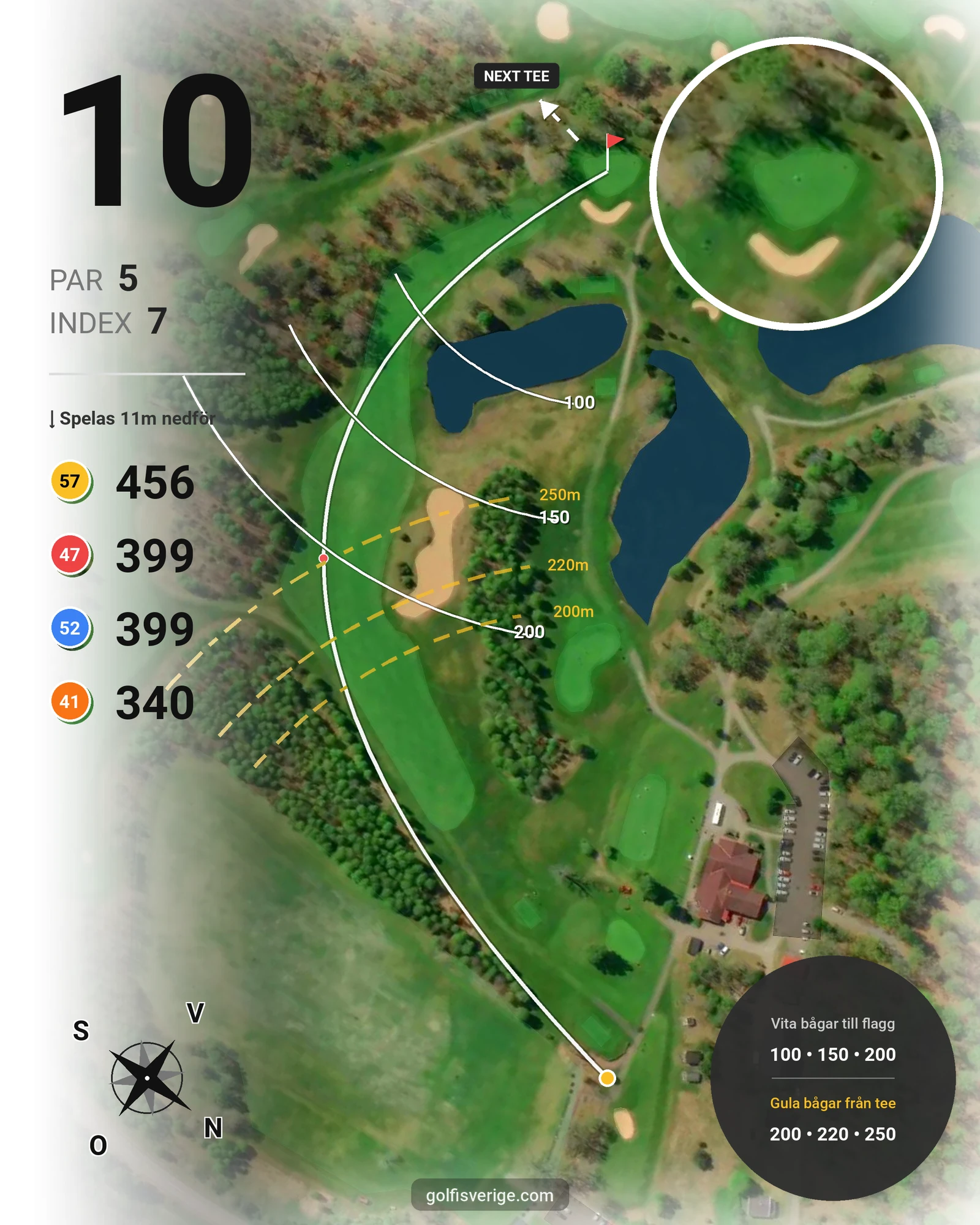 Banguide Herrljunga GK hål 10 karta