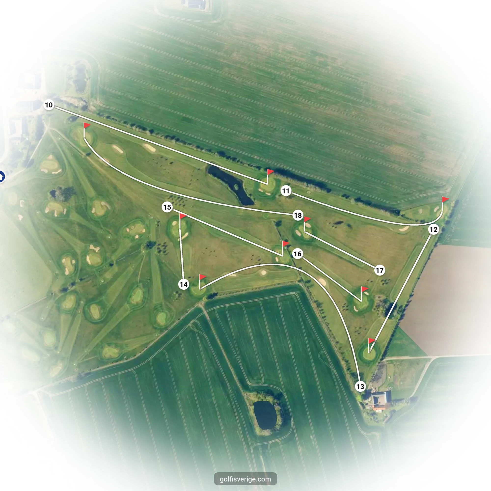Banguide för Björkbanan 9 hål på HG Golf Glumslöv