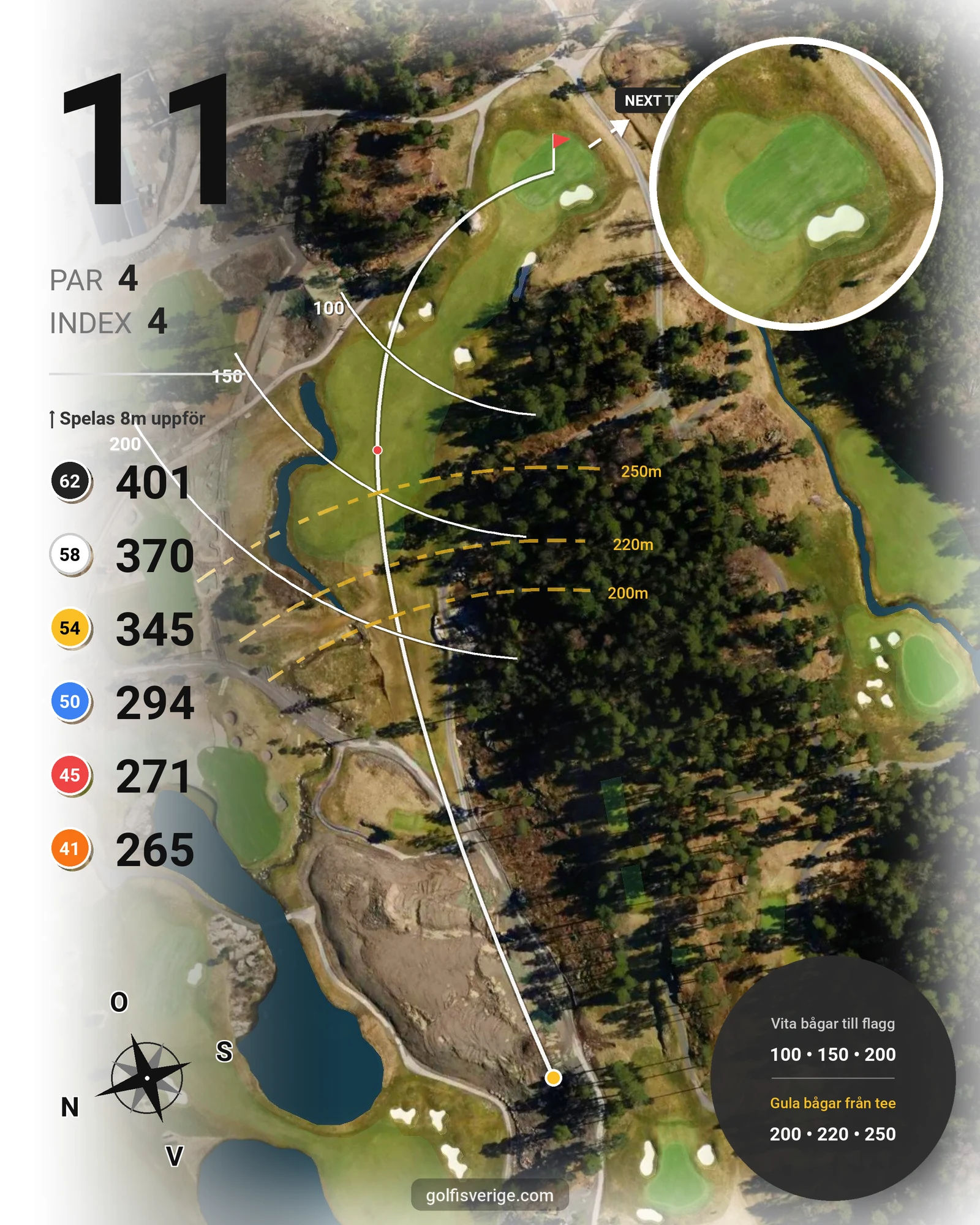 Banguide Hills Course på Hills Golf & Sports Club - Hål 11 karta