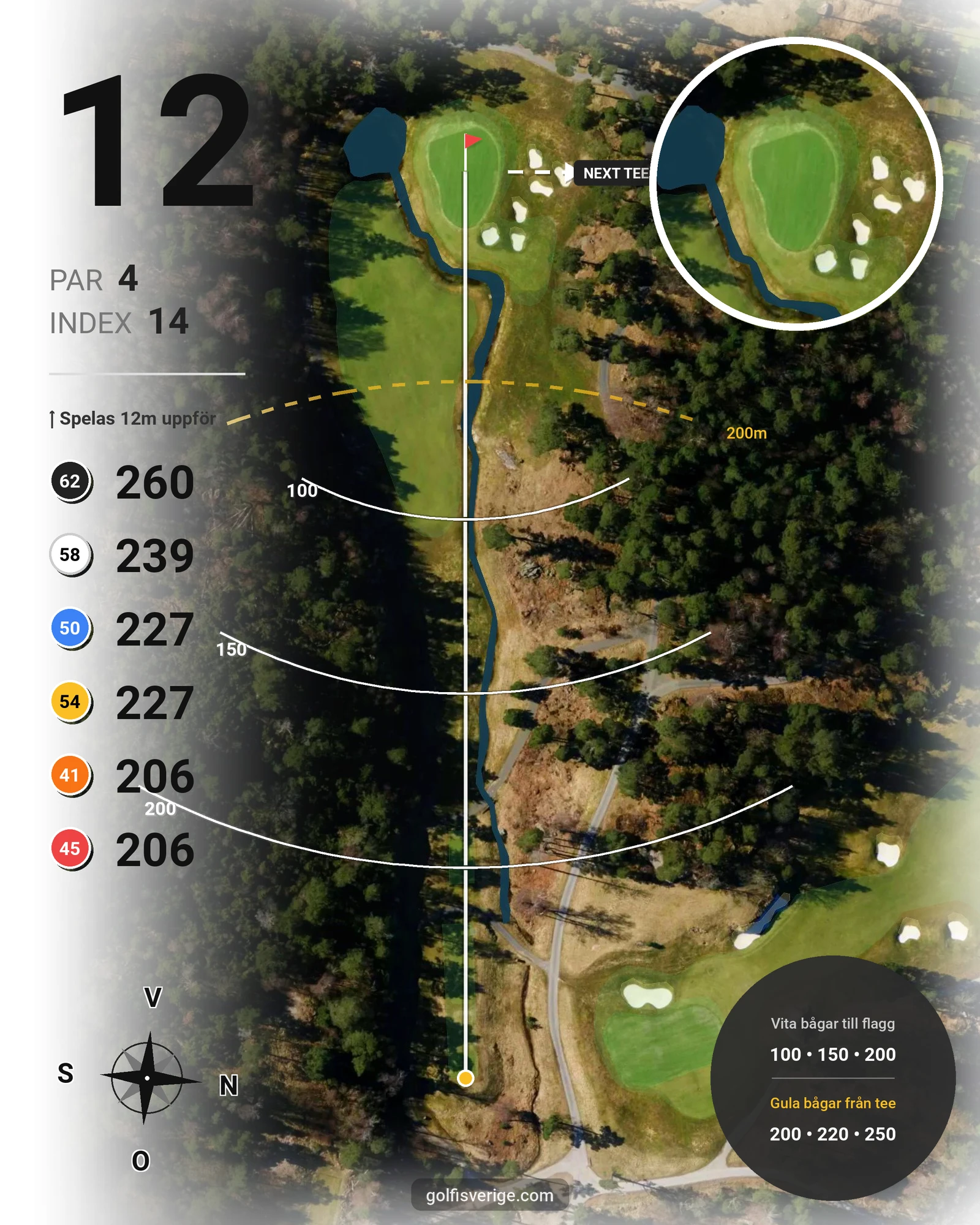Banguide Hills Course på Hills Golf & Sports Club - Hål 12 karta