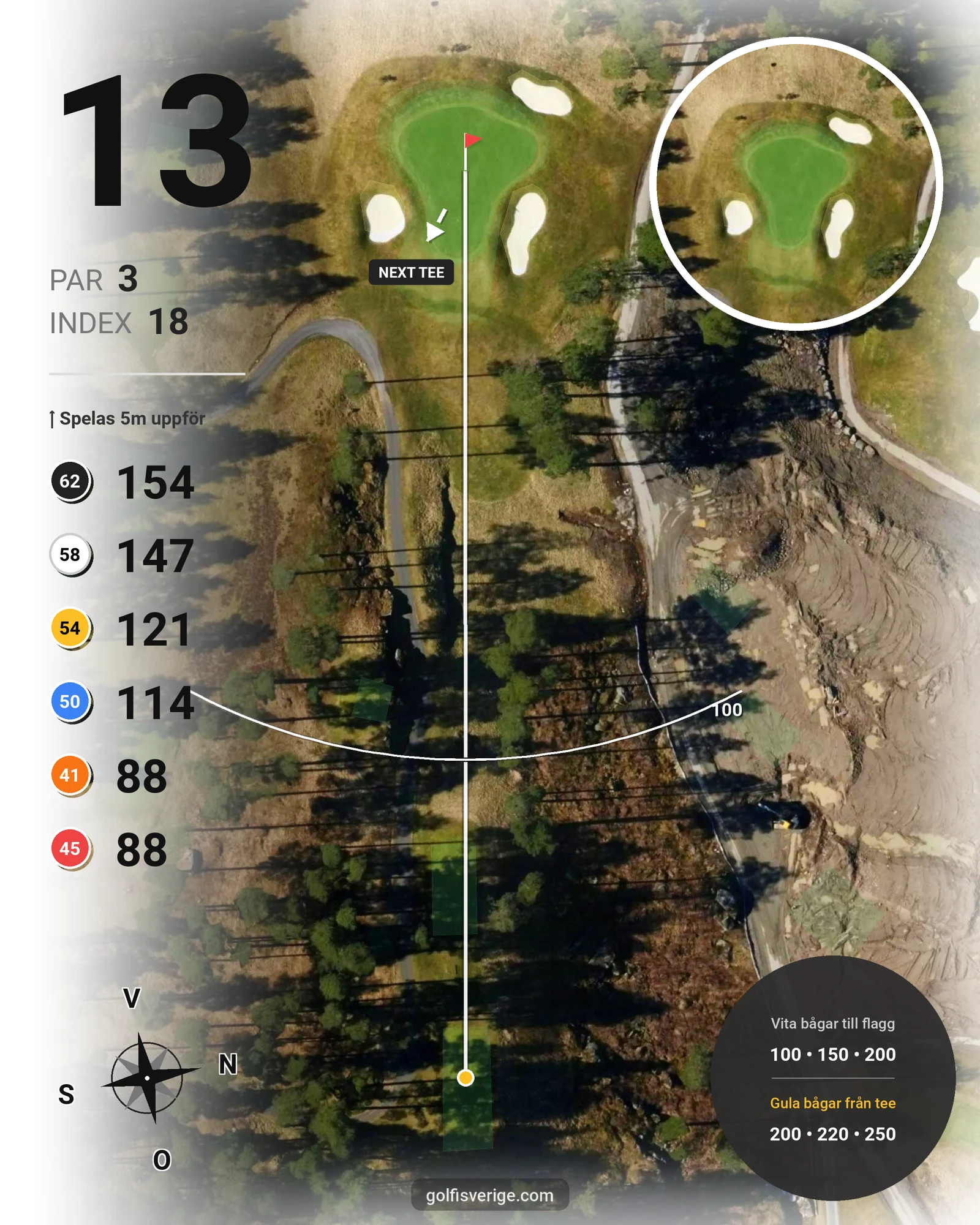 Banguide Hills Course på Hills Golf & Sports Club - Hål 13 karta
