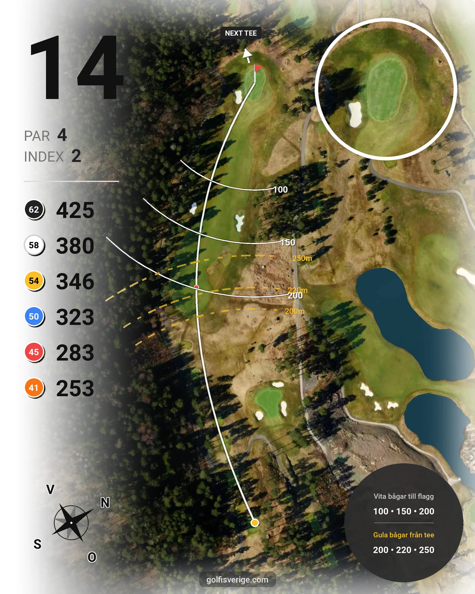 Banguide Hills Course på Hills Golf & Sports Club - Hål 14 karta