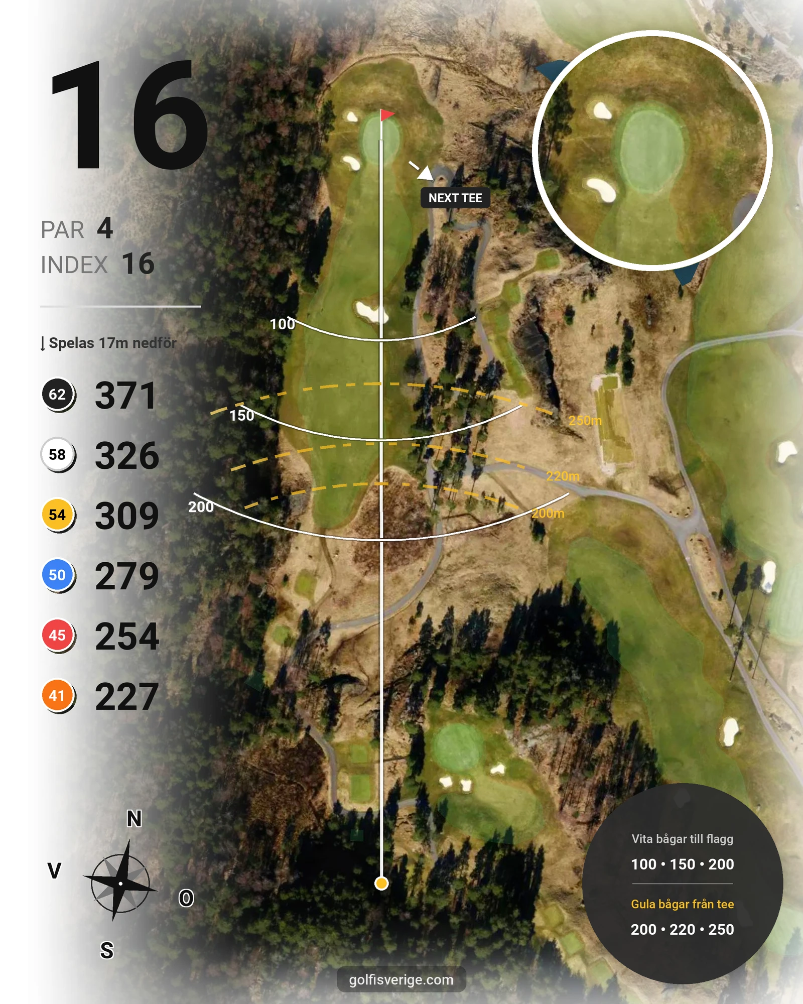 Banguide Hills Course på Hills Golf & Sports Club - Hål 16 karta