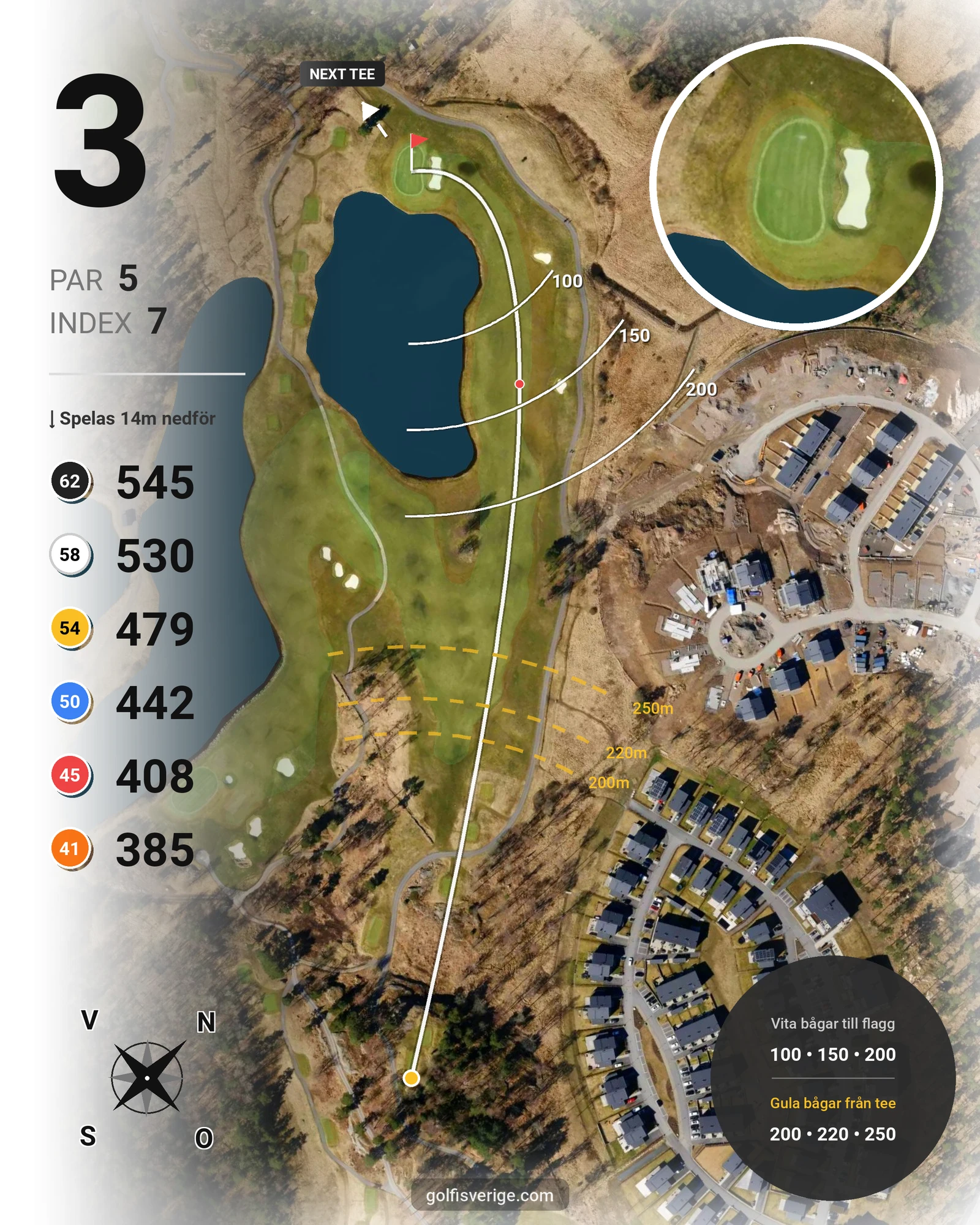 Banguide Hills Course på Hills Golf & Sports Club - Hål 3 karta