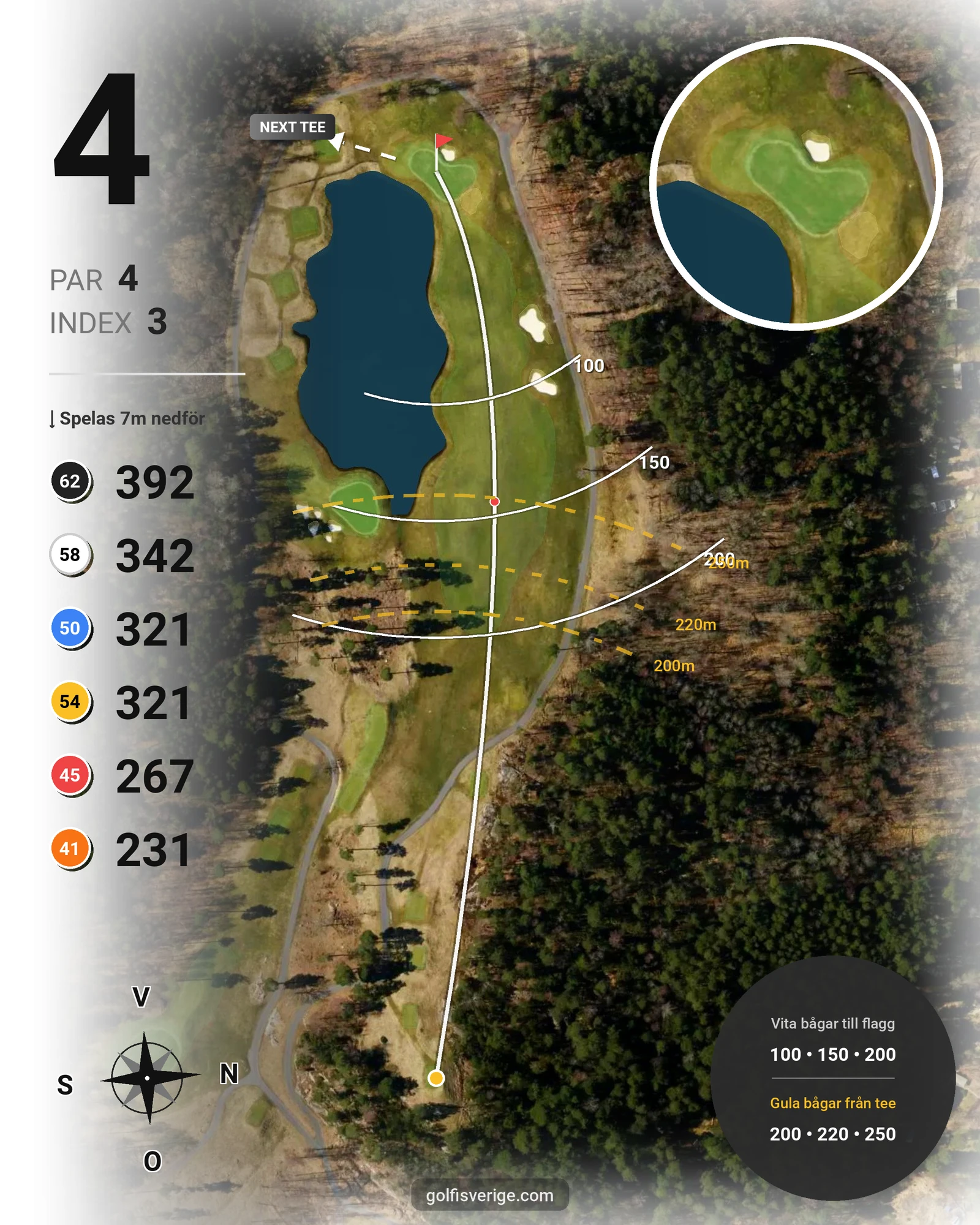 Banguide Hills Course på Hills Golf & Sports Club - Hål 4 karta