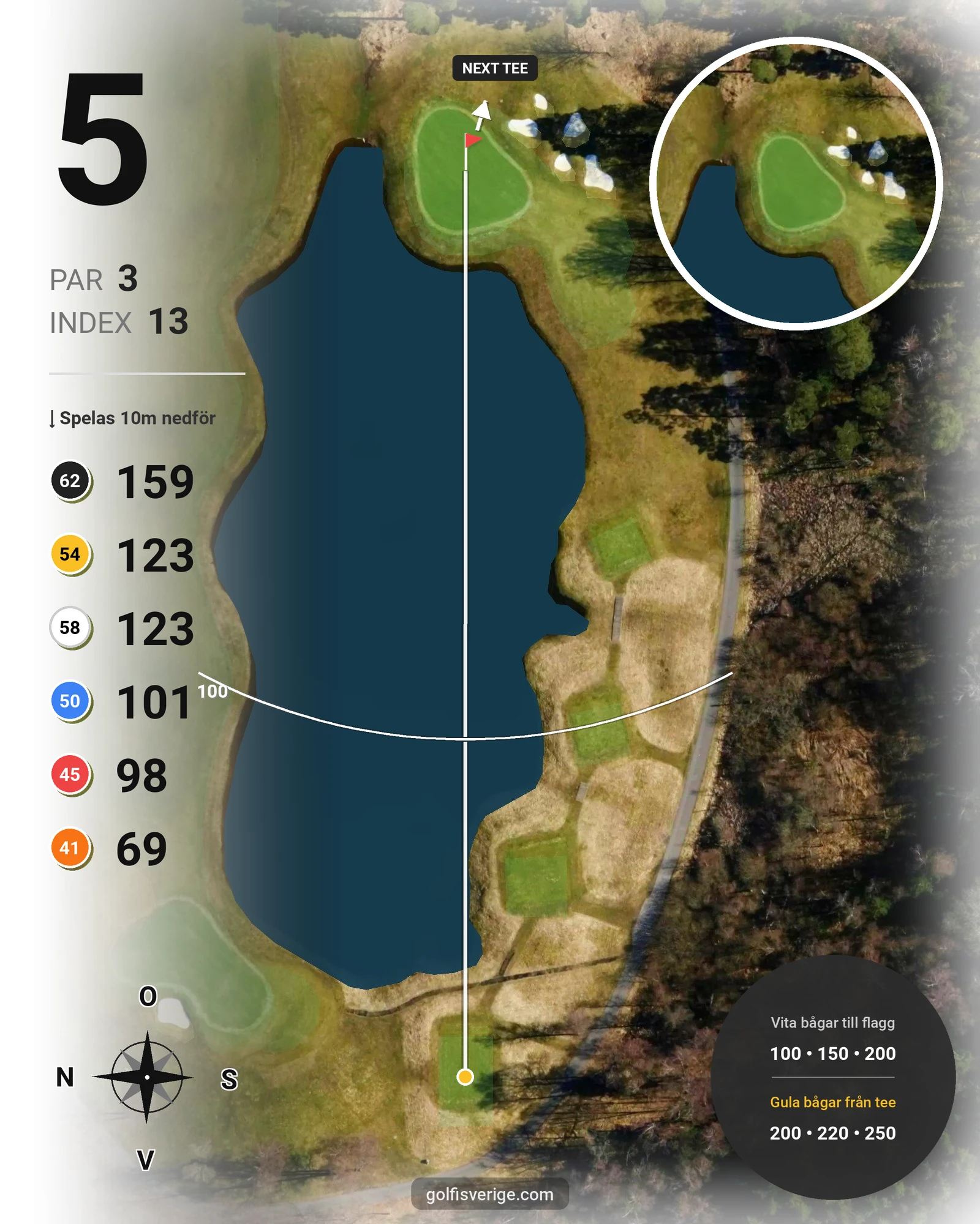 Banguide Hills Course på Hills Golf & Sports Club - Hål 5 karta
