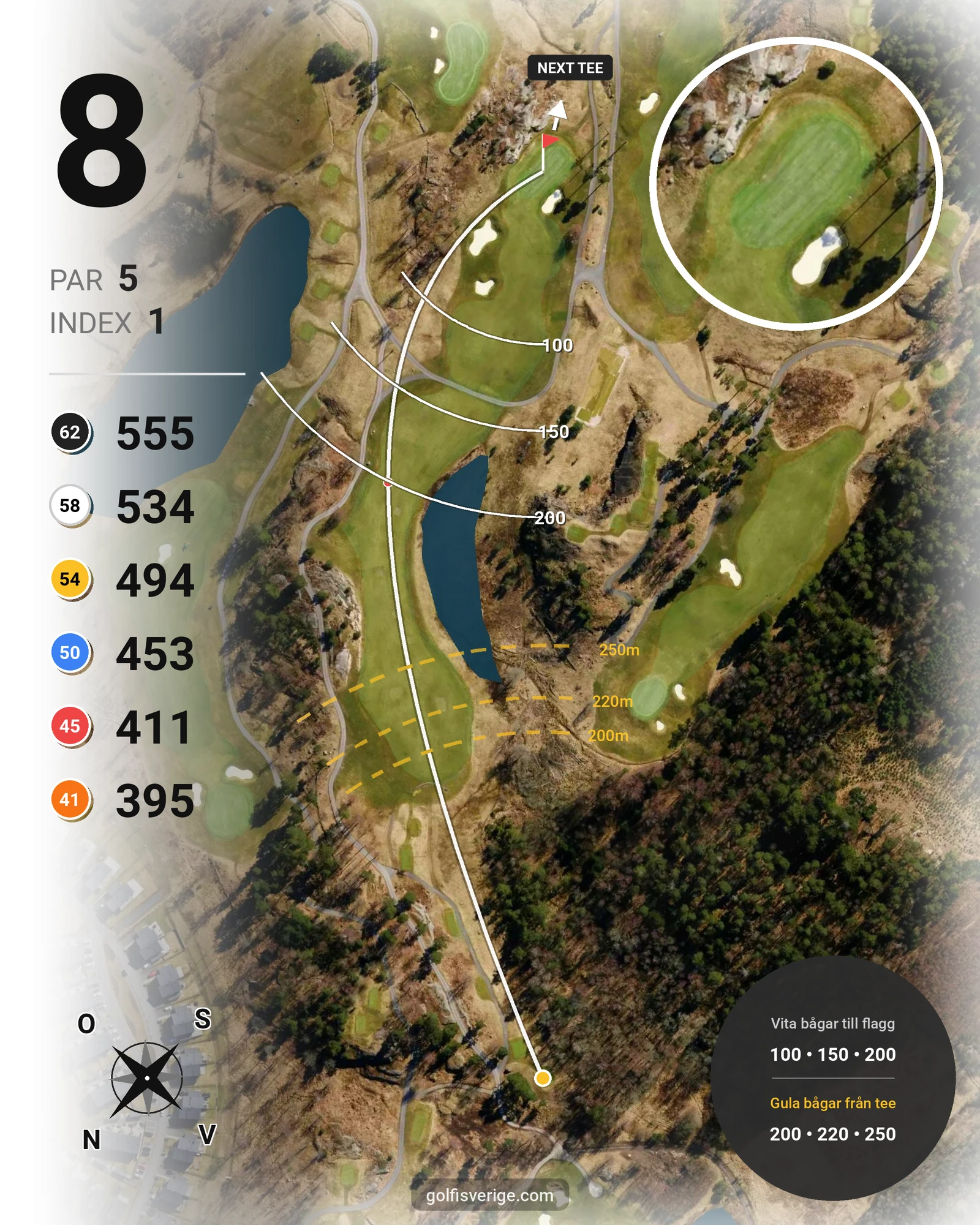 Banguide Hills Course på Hills Golf & Sports Club - Hål 8 karta