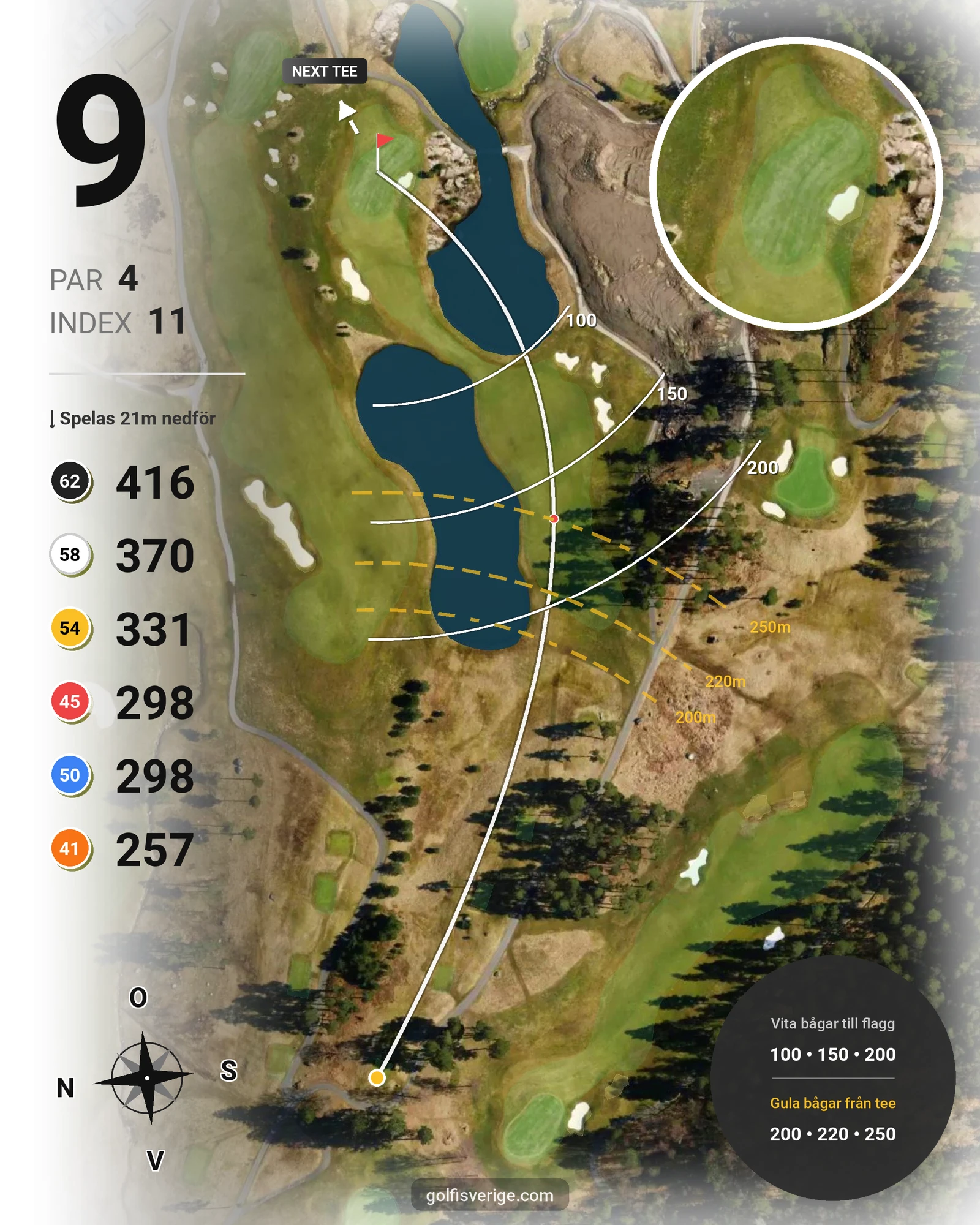 Banguide Hills Course på Hills Golf & Sports Club - Hål 9 karta