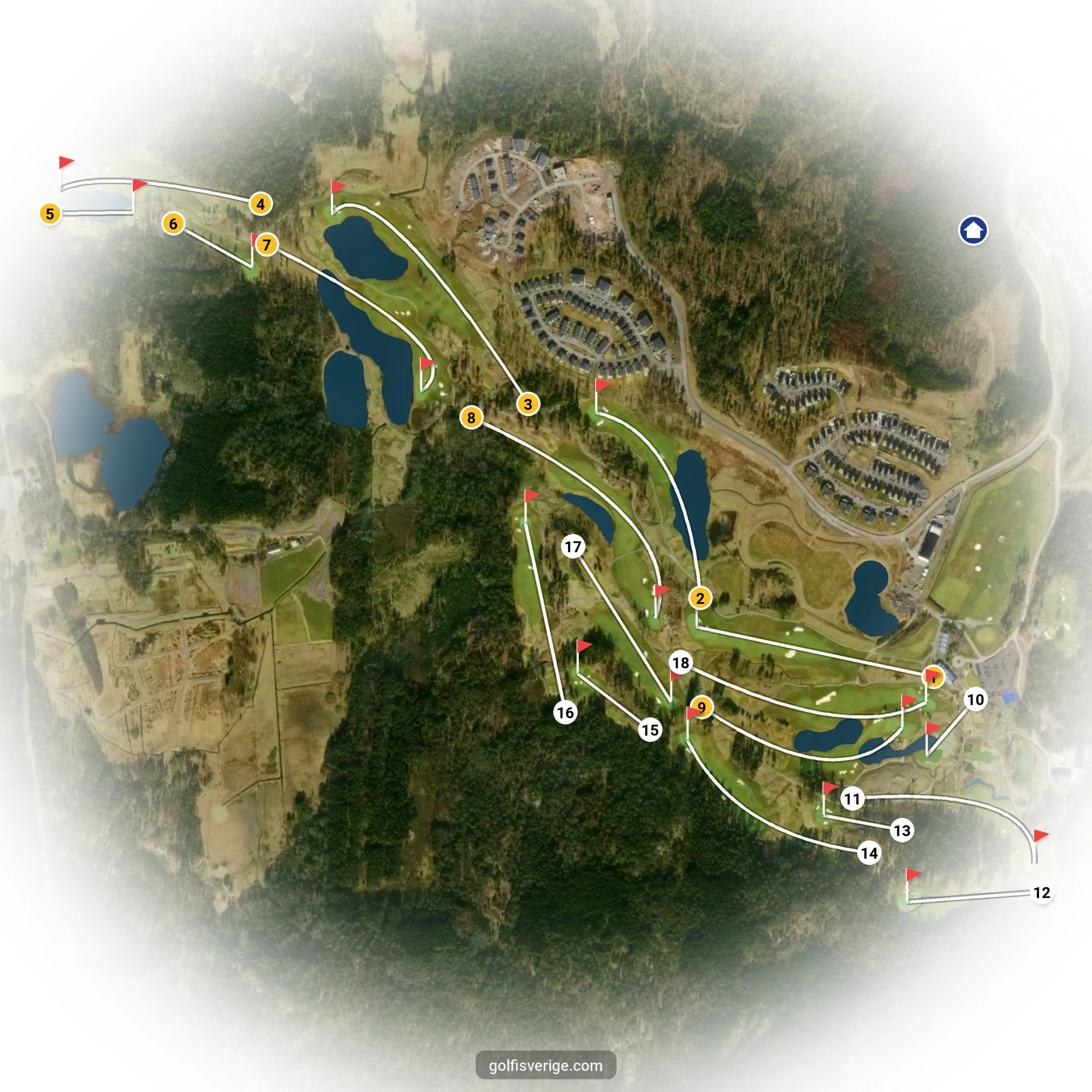 Banguide för Hills Course på Hills Golf & Sports Club