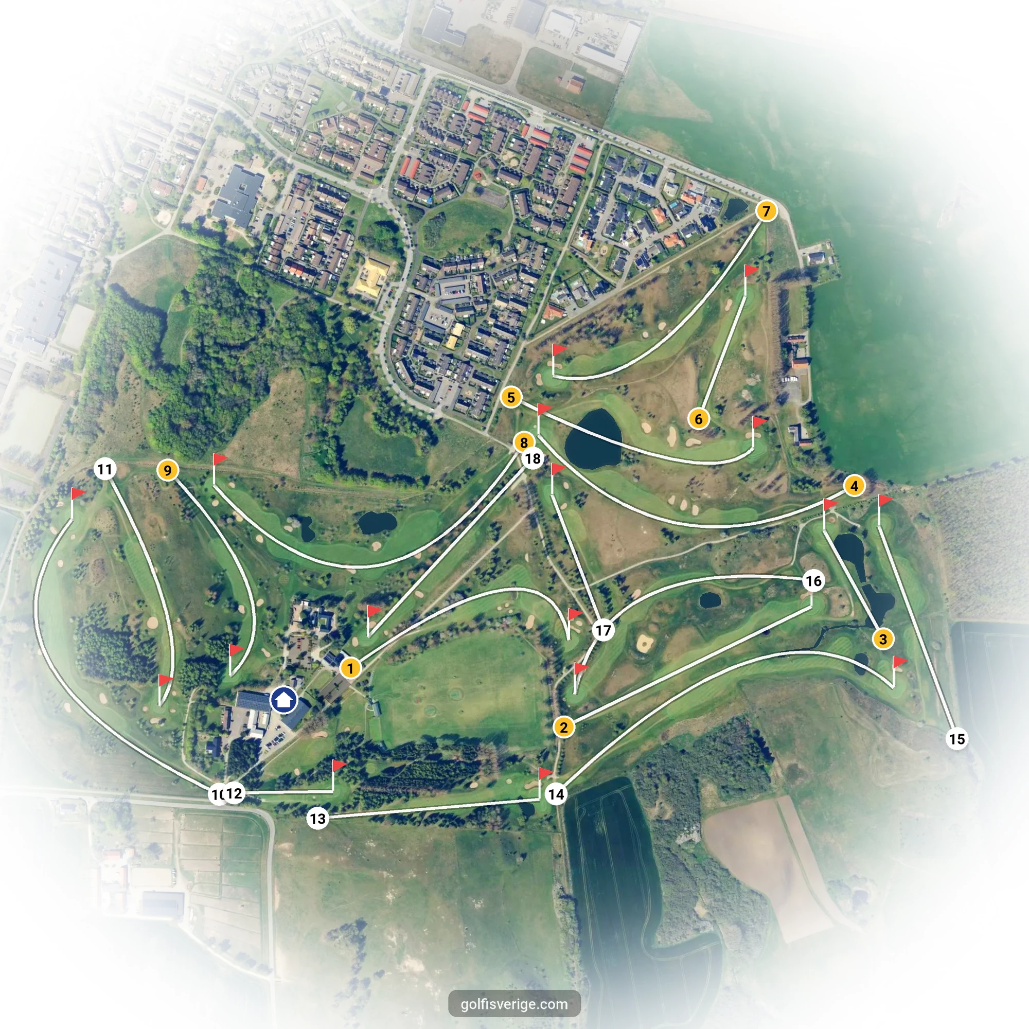 Banguide för A Rönnebäck på Hinton Golf Club