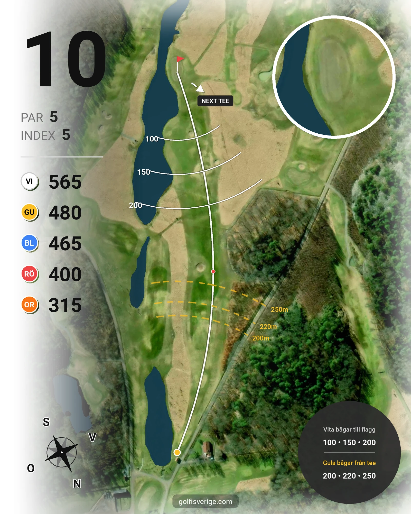 Banguide Holma Stångenäs Golf på Holma Stångenäs Golf - Hål 10 karta
