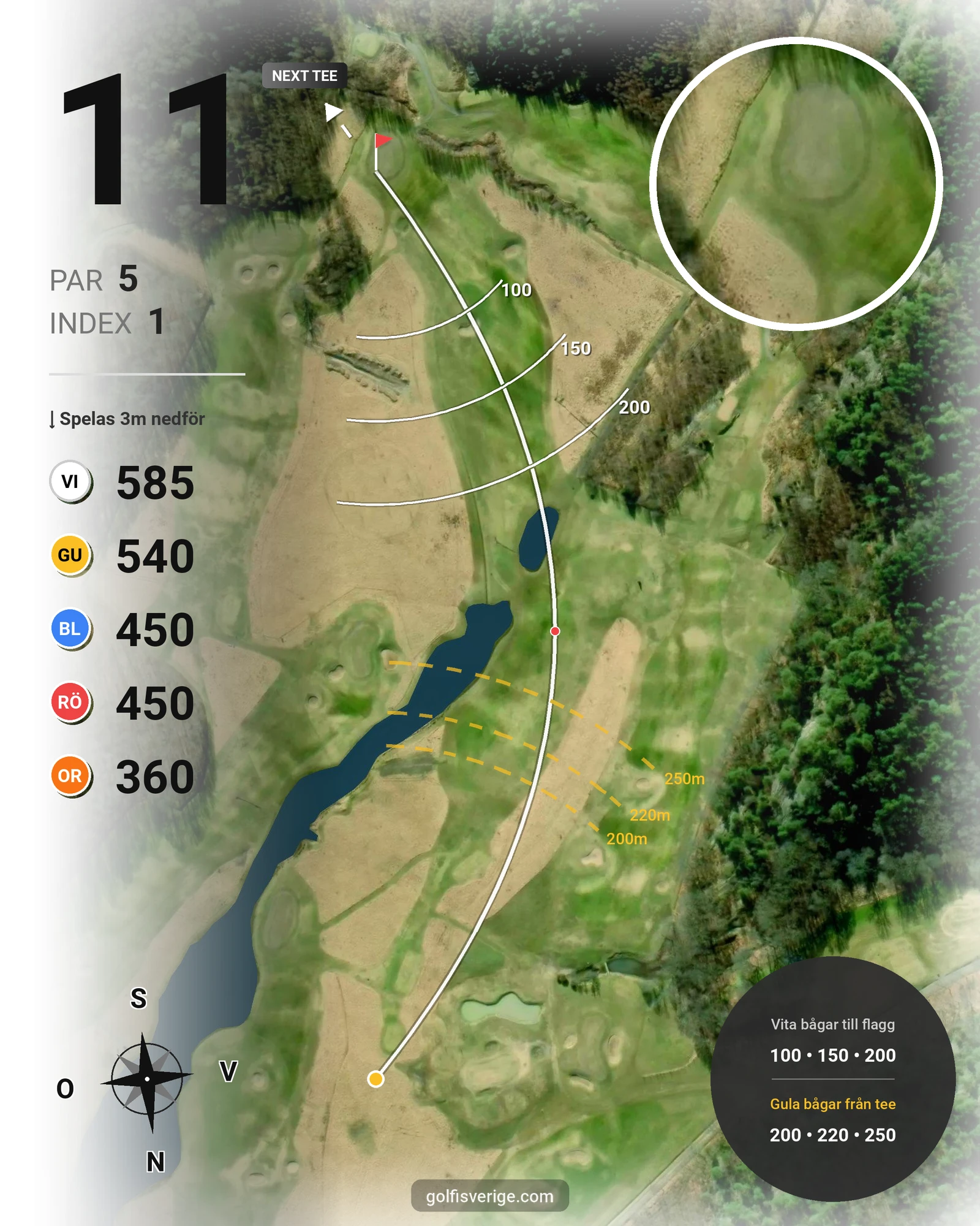 Banguide Holma Stångenäs Golf på Holma Stångenäs Golf - Hål 11 karta