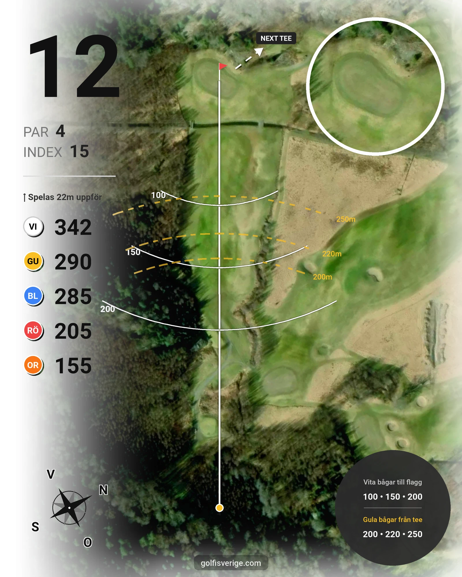 Banguide Holma Stångenäs Golf på Holma Stångenäs Golf - Hål 12 karta