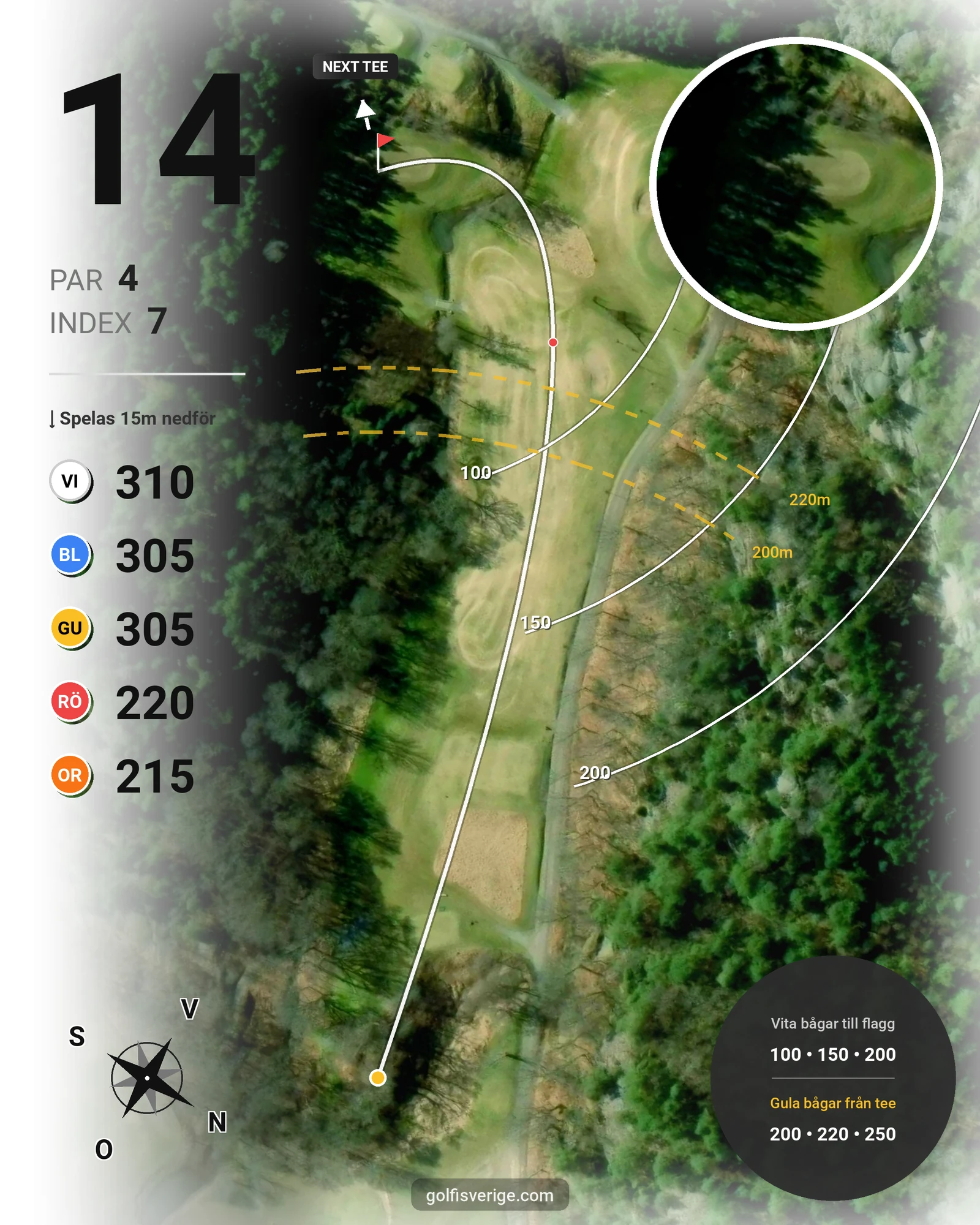 Banguide Holma Stångenäs Golf på Holma Stångenäs Golf - Hål 14 karta