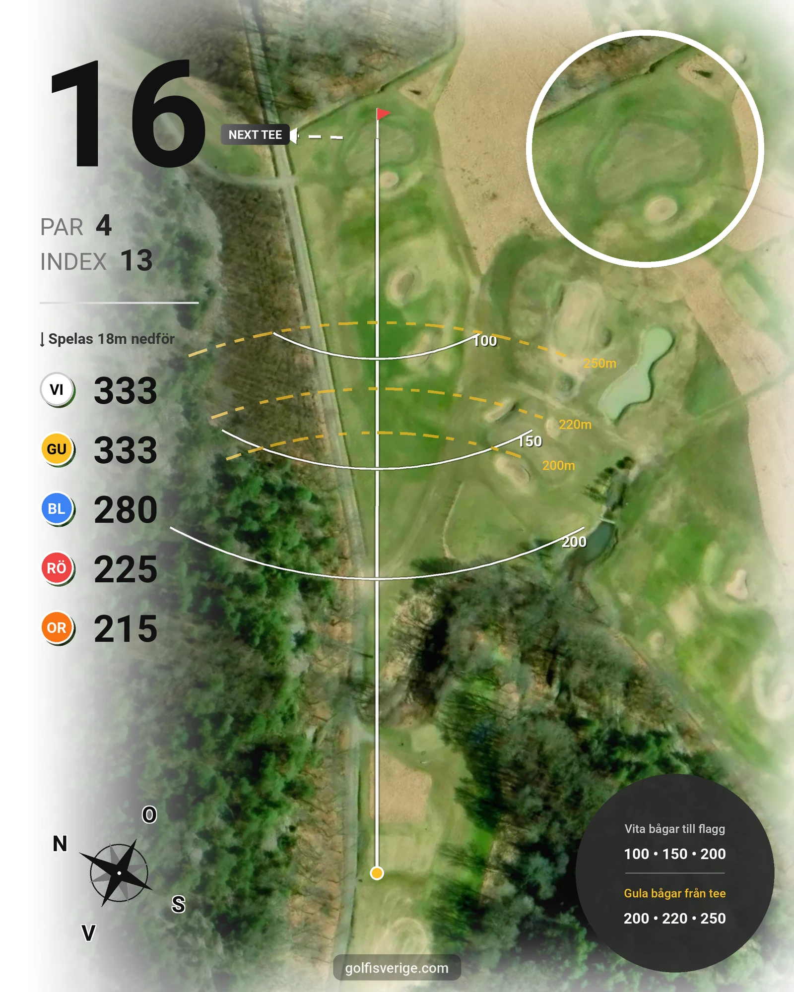 Banguide Holma Stångenäs Golf på Holma Stångenäs Golf - Hål 16 karta