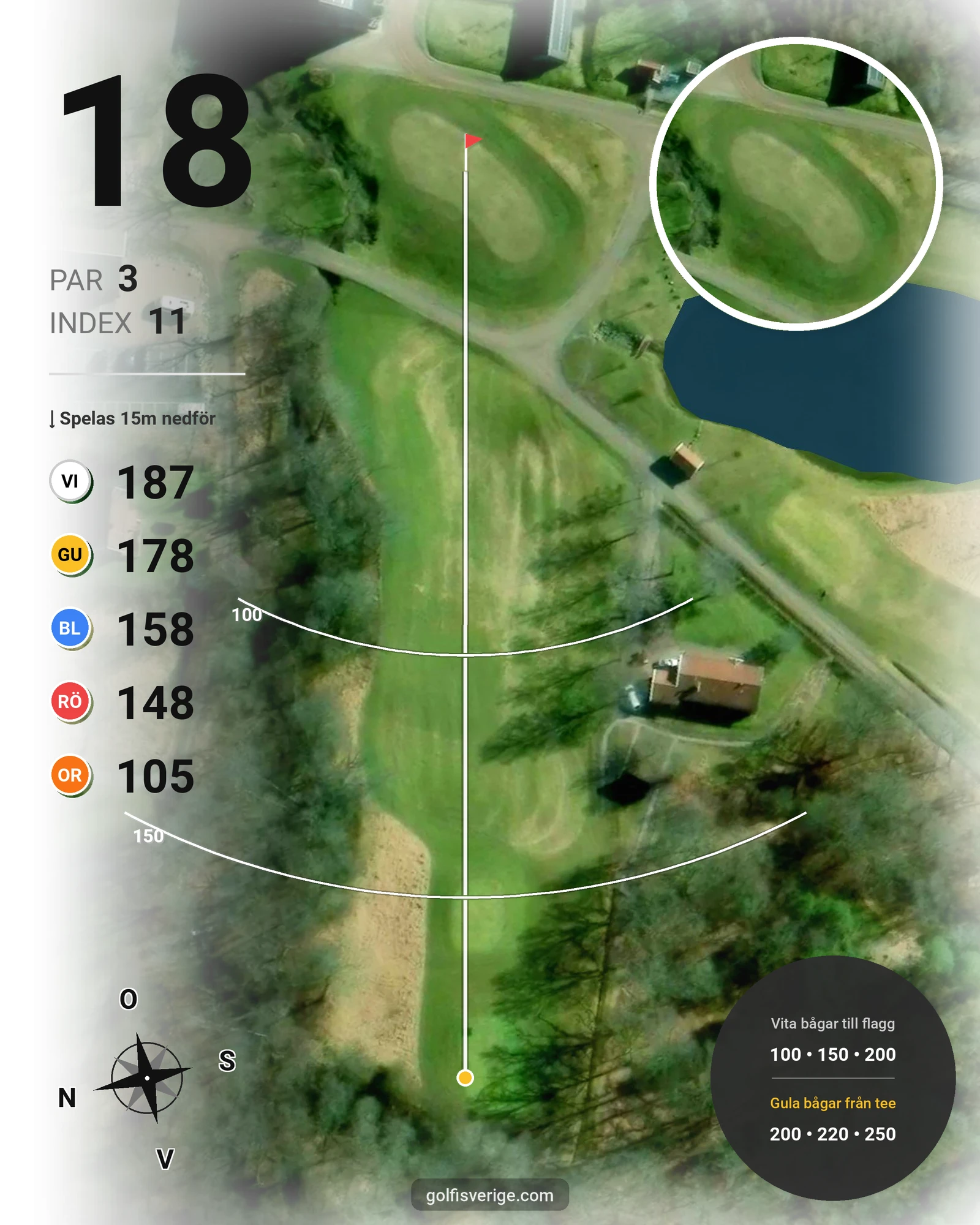 Banguide Holma Stångenäs Golf på Holma Stångenäs Golf - Hål 18 karta