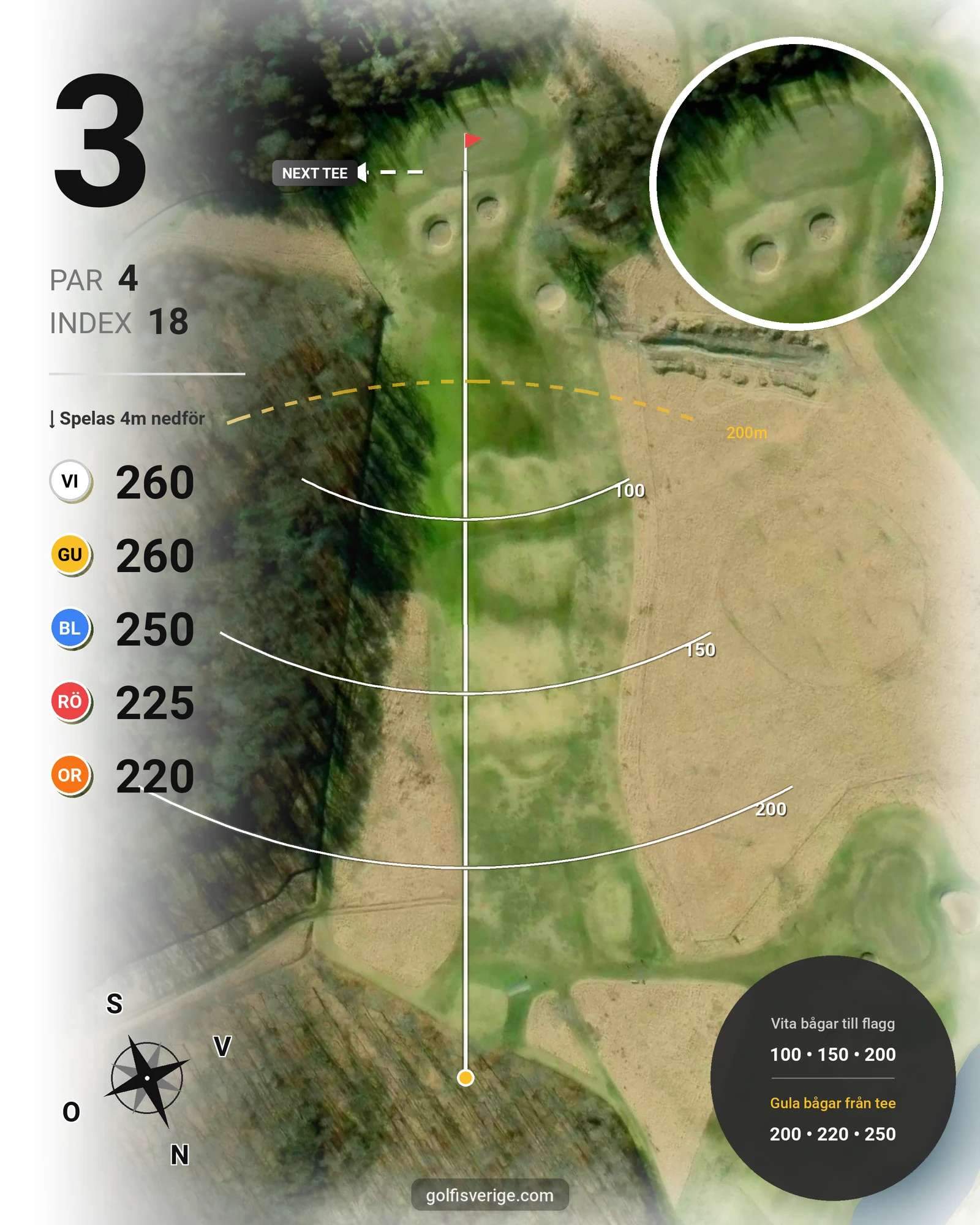 Banguide Holma Stångenäs Golf på Holma Stångenäs Golf - Hål 3 karta