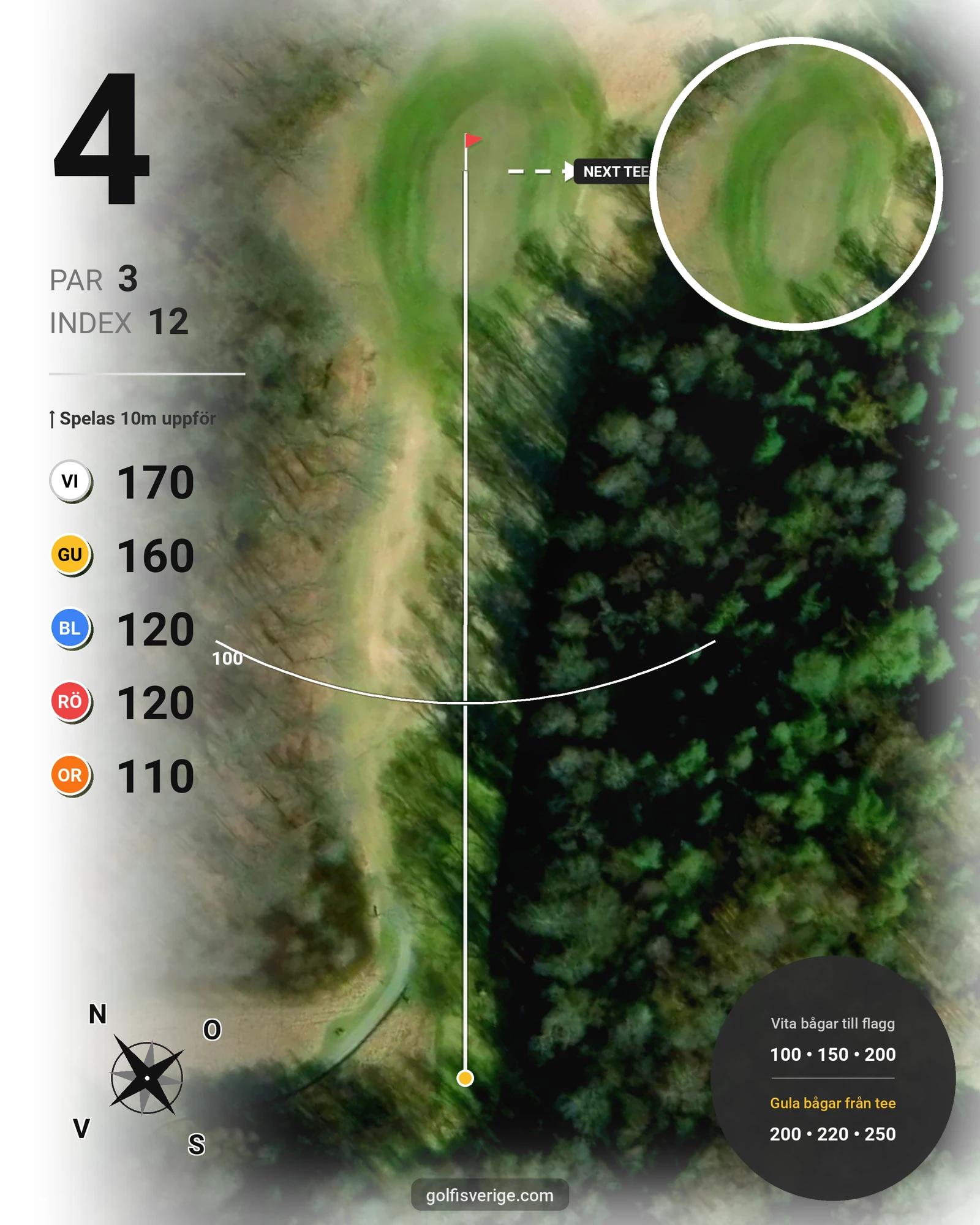 Banguide Holma Stångenäs Golf på Holma Stångenäs Golf - Hål 4 karta