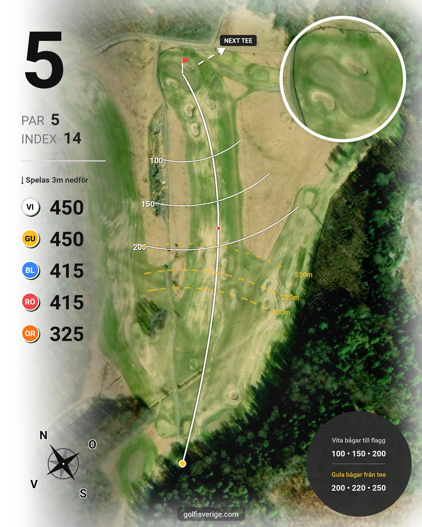 Banguide Holma Stångenäs Golf på Holma Stångenäs Golf - Hål 5 karta