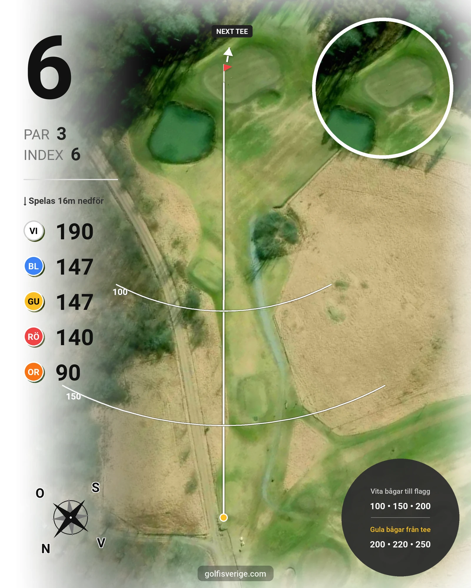 Banguide Holma Stångenäs Golf på Holma Stångenäs Golf - Hål 6 karta