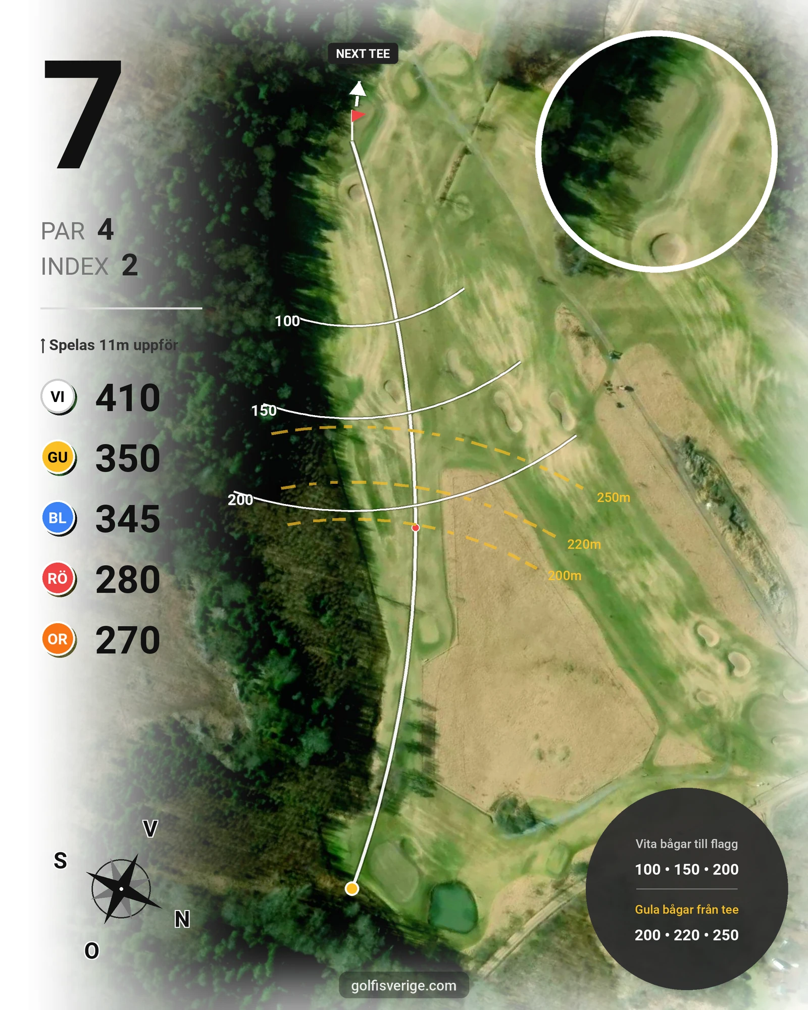 Banguide Holma Stångenäs Golf på Holma Stångenäs Golf - Hål 7 karta