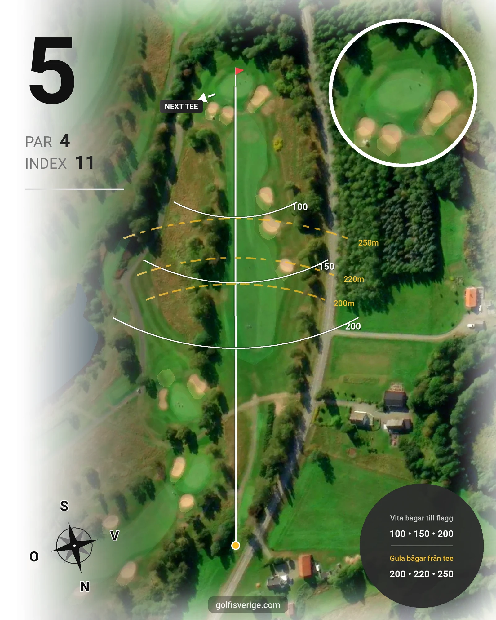 Banguide Hulta-Bollebygd GK 18-hål hål 5 karta