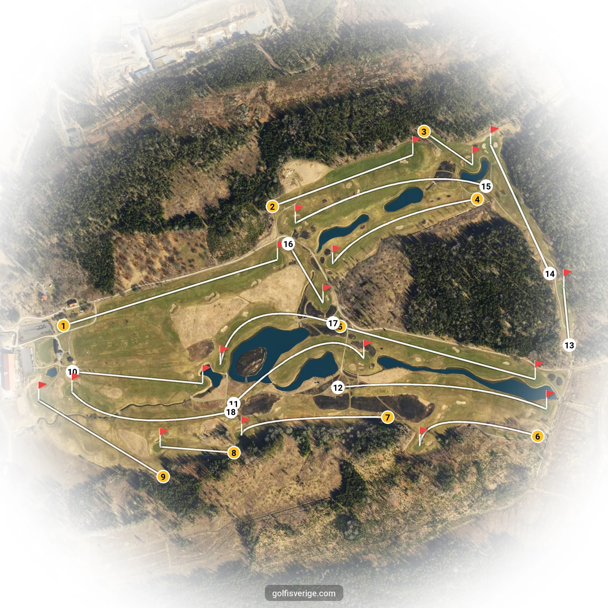 Banguide för Rikstenbanan på Huvudstadens Golfklubb