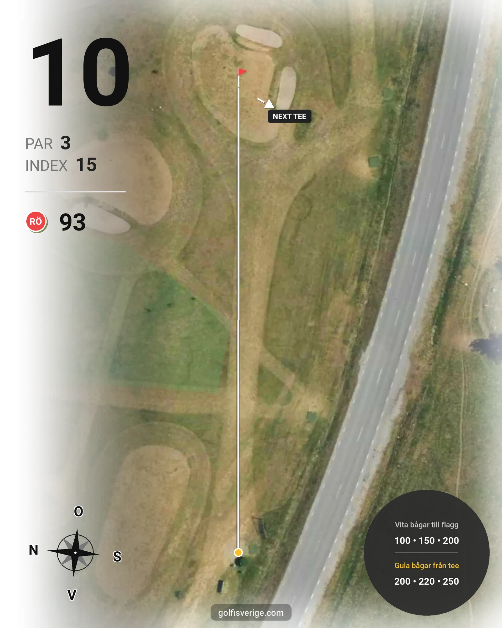 Banguide Prästgården 9-hål, par 30 på Jarlabanke Golfklubb - Hål 10 karta