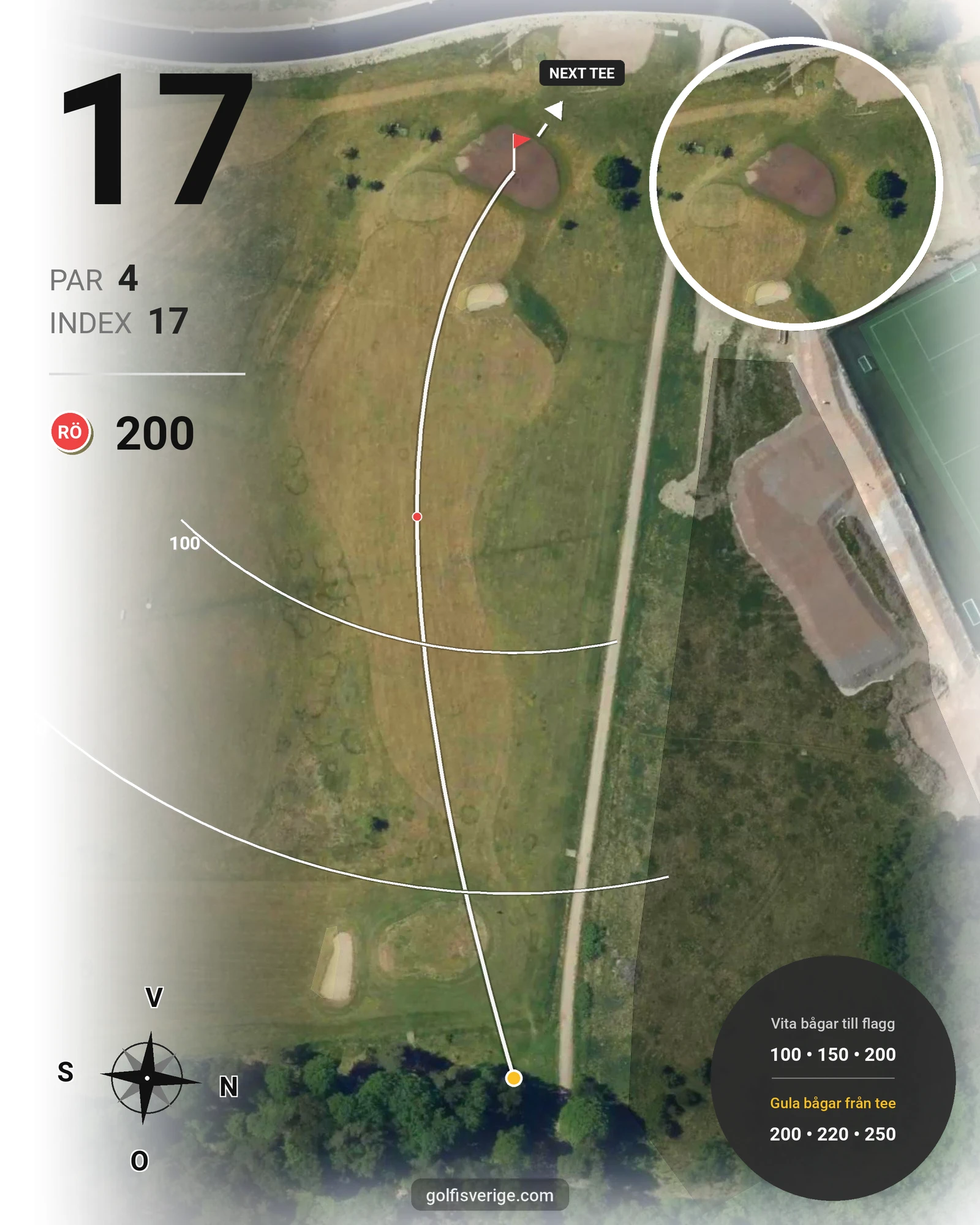 Banguide Prästgården 9-hål, par 30 på Jarlabanke Golfklubb - Hål 17 karta
