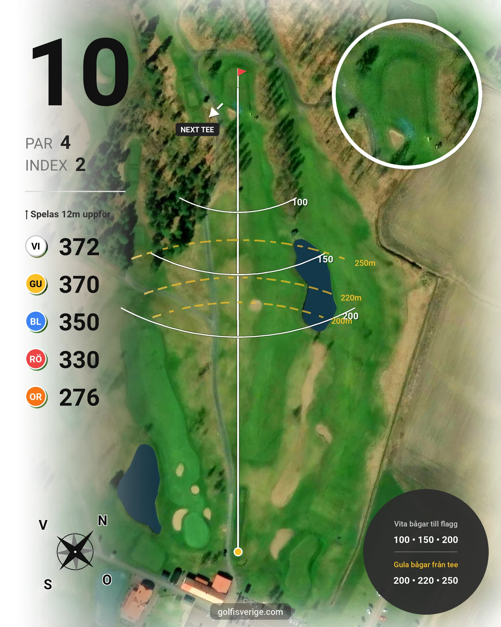 Banguide KARLSTAD GK 9 hål på Karlstads Golfklubb - Hål 10 karta