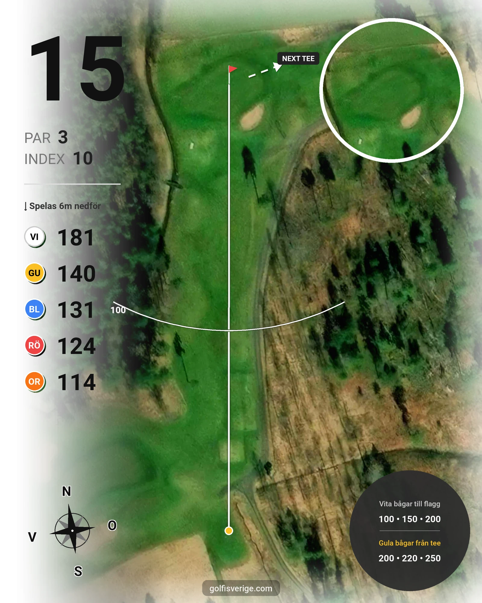 Banguide KARLSTAD GK 9 hål på Karlstads Golfklubb - Hål 15 karta