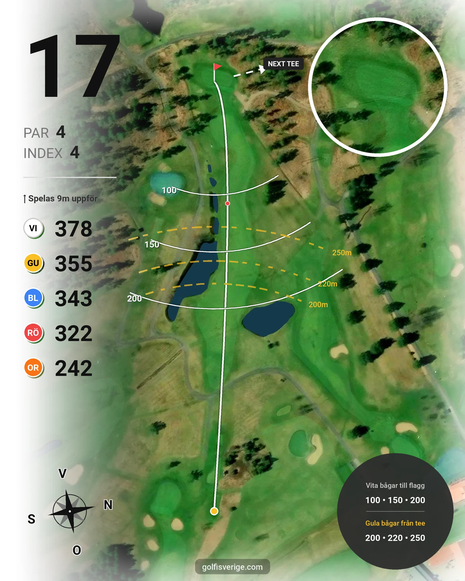 Banguide KARLSTAD GK 9 hål på Karlstads Golfklubb - Hål 17 karta