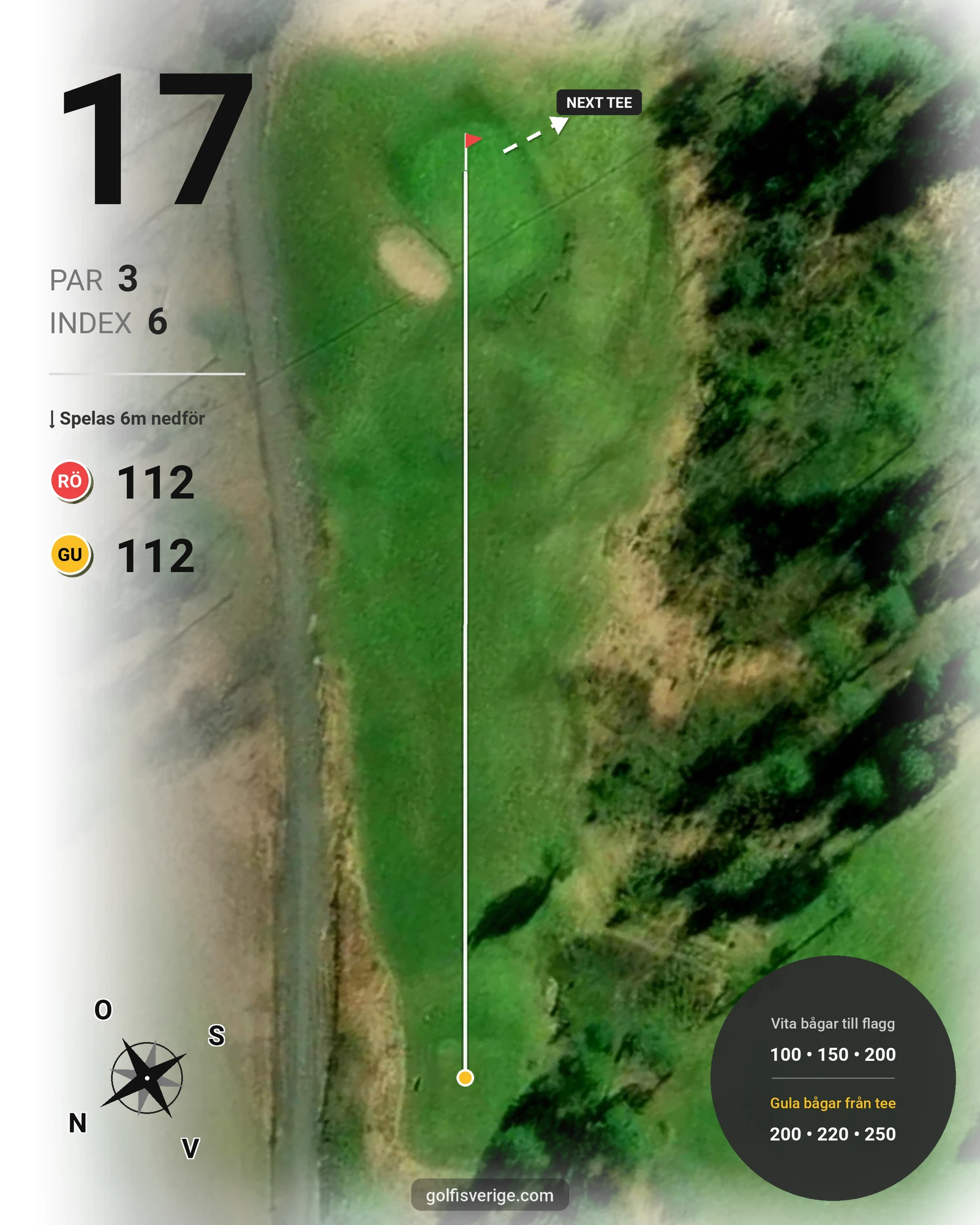 Banguide Karlstad GK Solslingan på Karlstads Golfklubb - Hål 17 karta