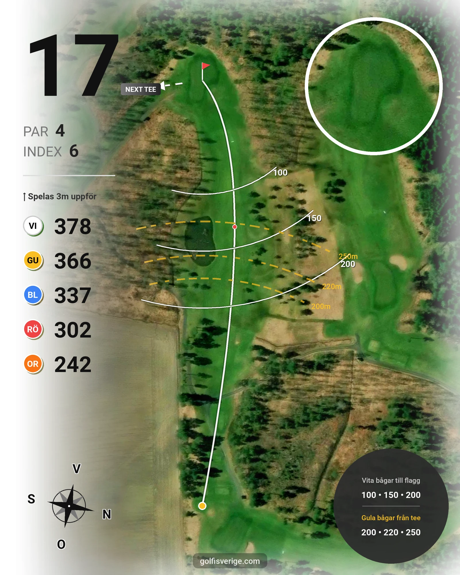 Banguide KARLSTAD GK 9 hål på Karlstads Golfklubb - Hål 17 karta