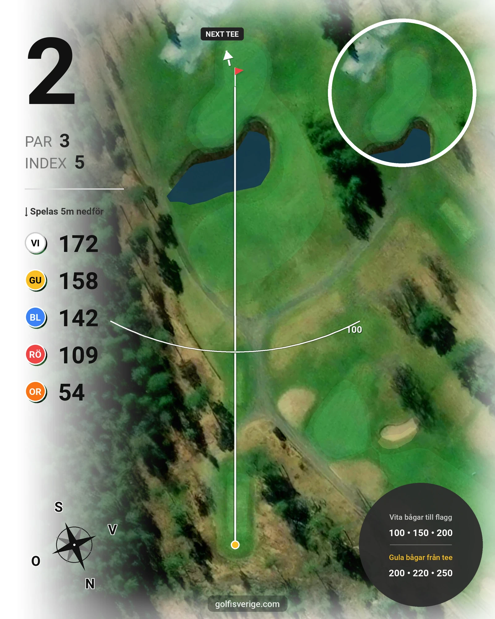 Banguide KARLSTAD GK 9 hål på Karlstads Golfklubb - Hål 2 karta