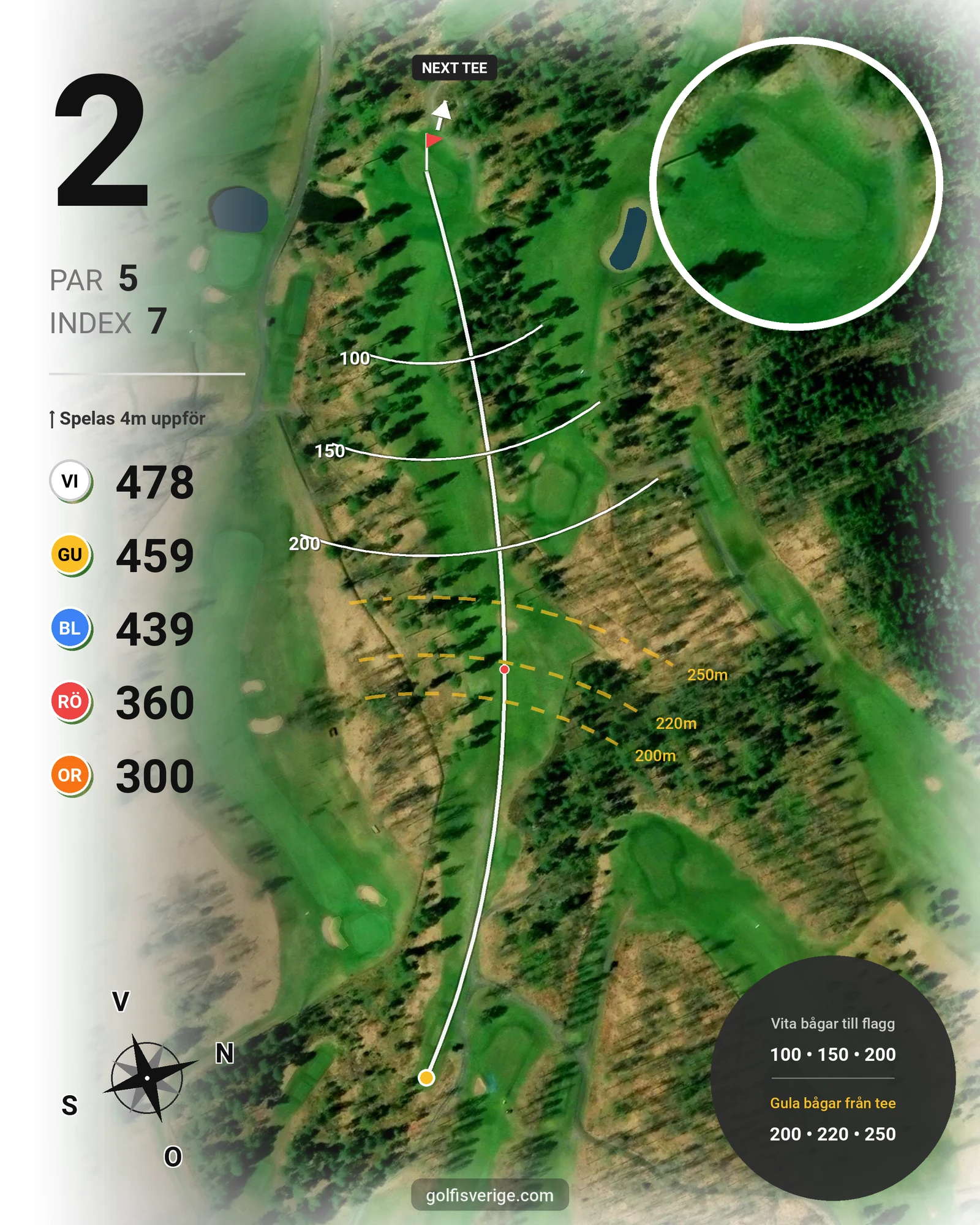 Banguide KARLSTAD GK 18 hål på Karlstads Golfklubb - Hål 2 karta
