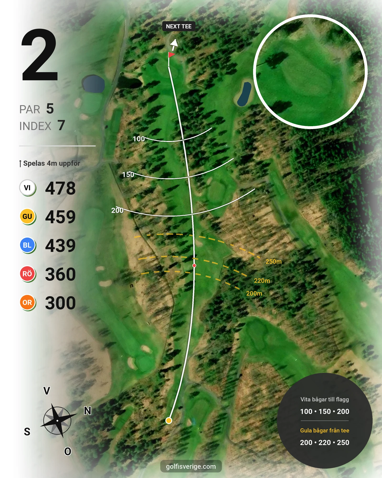Banguide KARLSTAD GK 9 hål på Karlstads Golfklubb - Hål 2 karta
