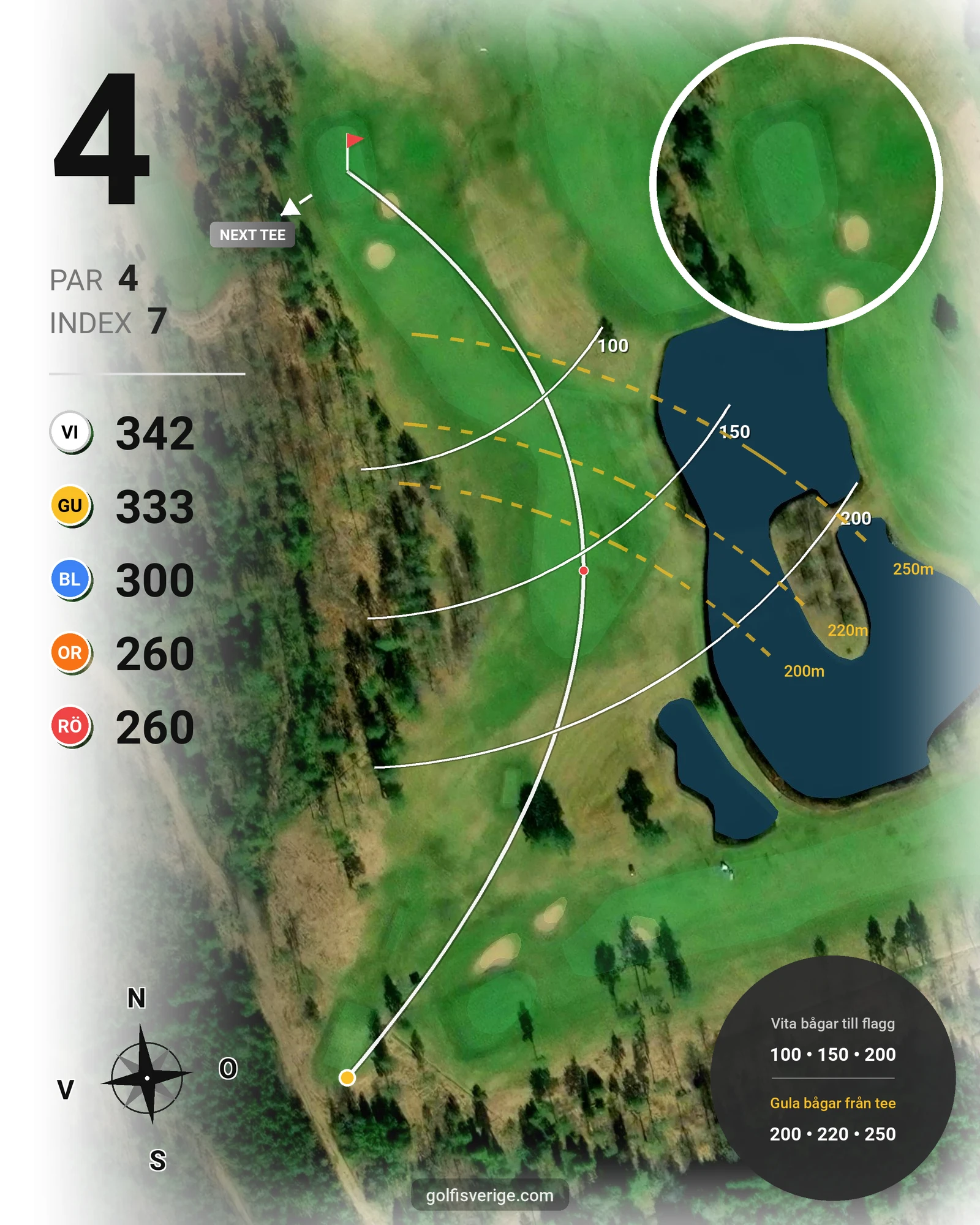 Banguide KARLSTAD GK 9 hål på Karlstads Golfklubb - Hål 4 karta