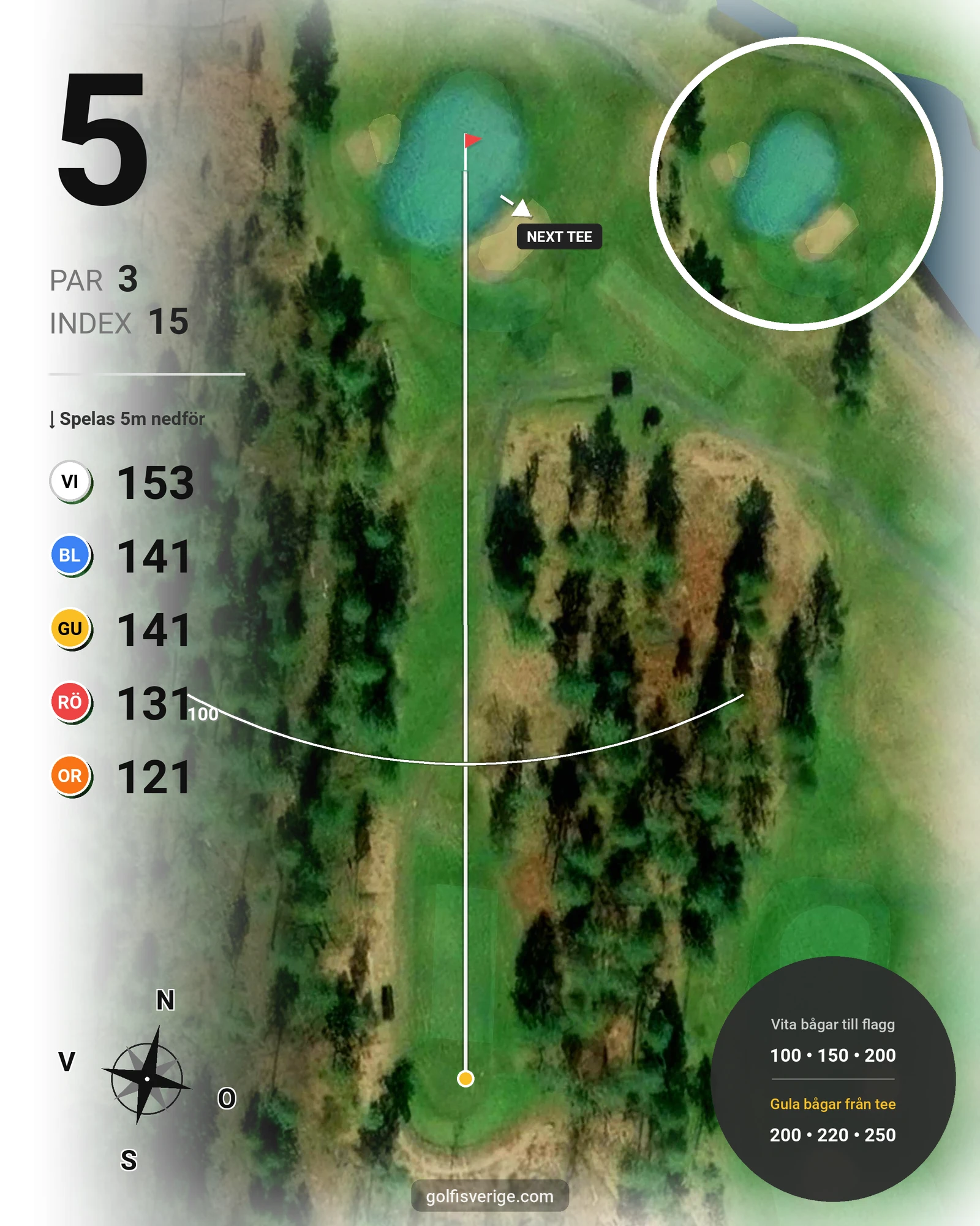 Banguide KARLSTAD GK 9 hål på Karlstads Golfklubb - Hål 5 karta